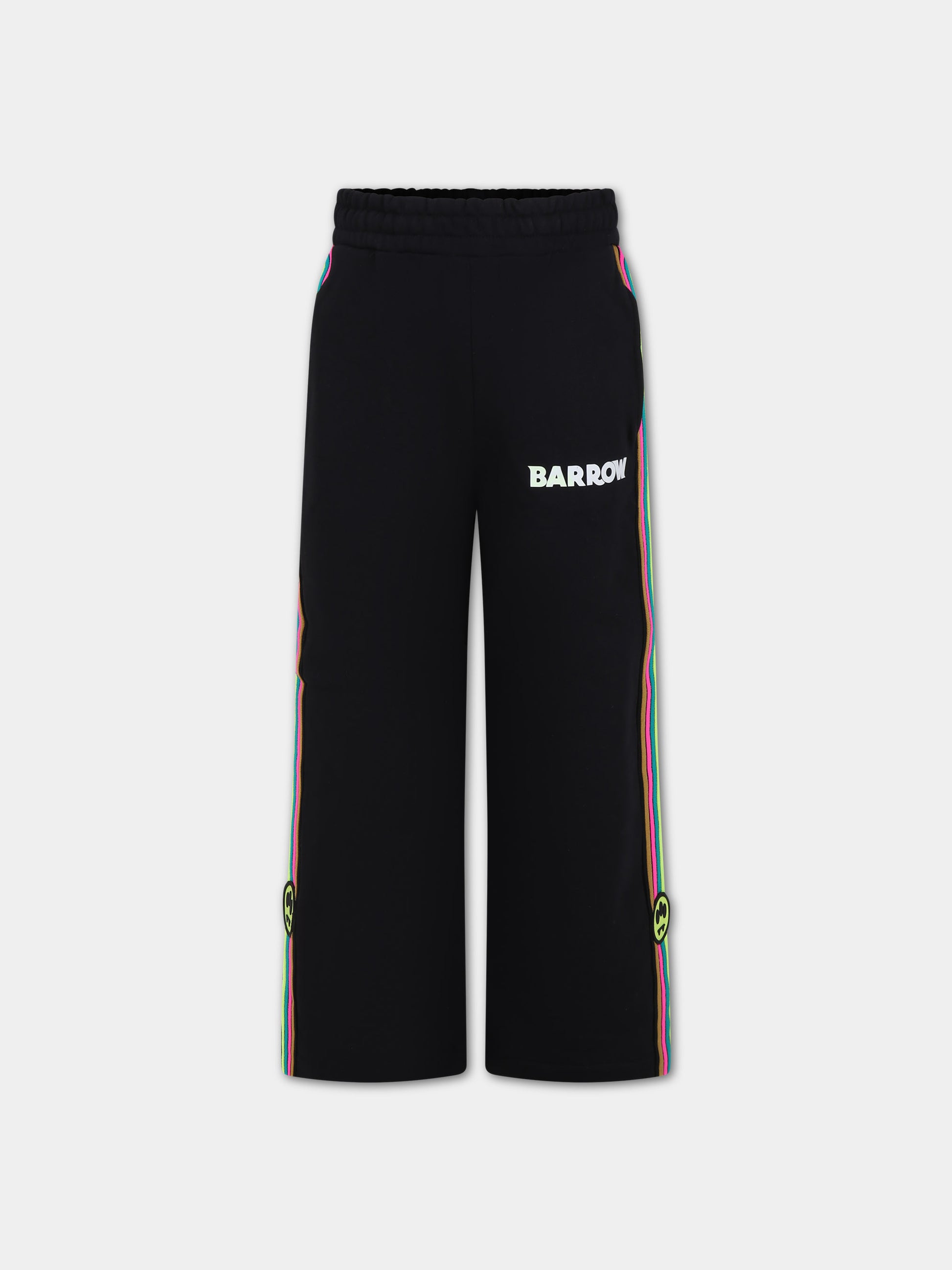 Pantaloni neri per bambina con logo,Barrow,F3BKJGFP107 110