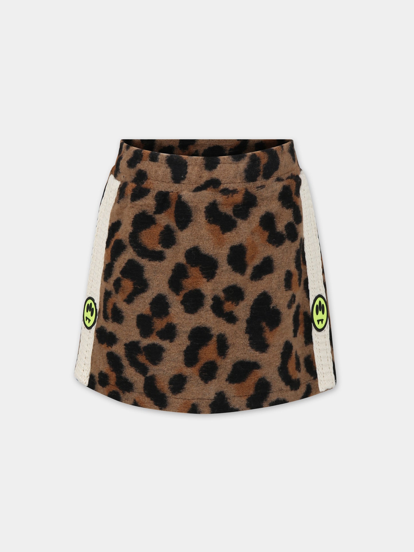 Gonna marrone per bambina con logo,Barrow,F3BKJGSK051 924