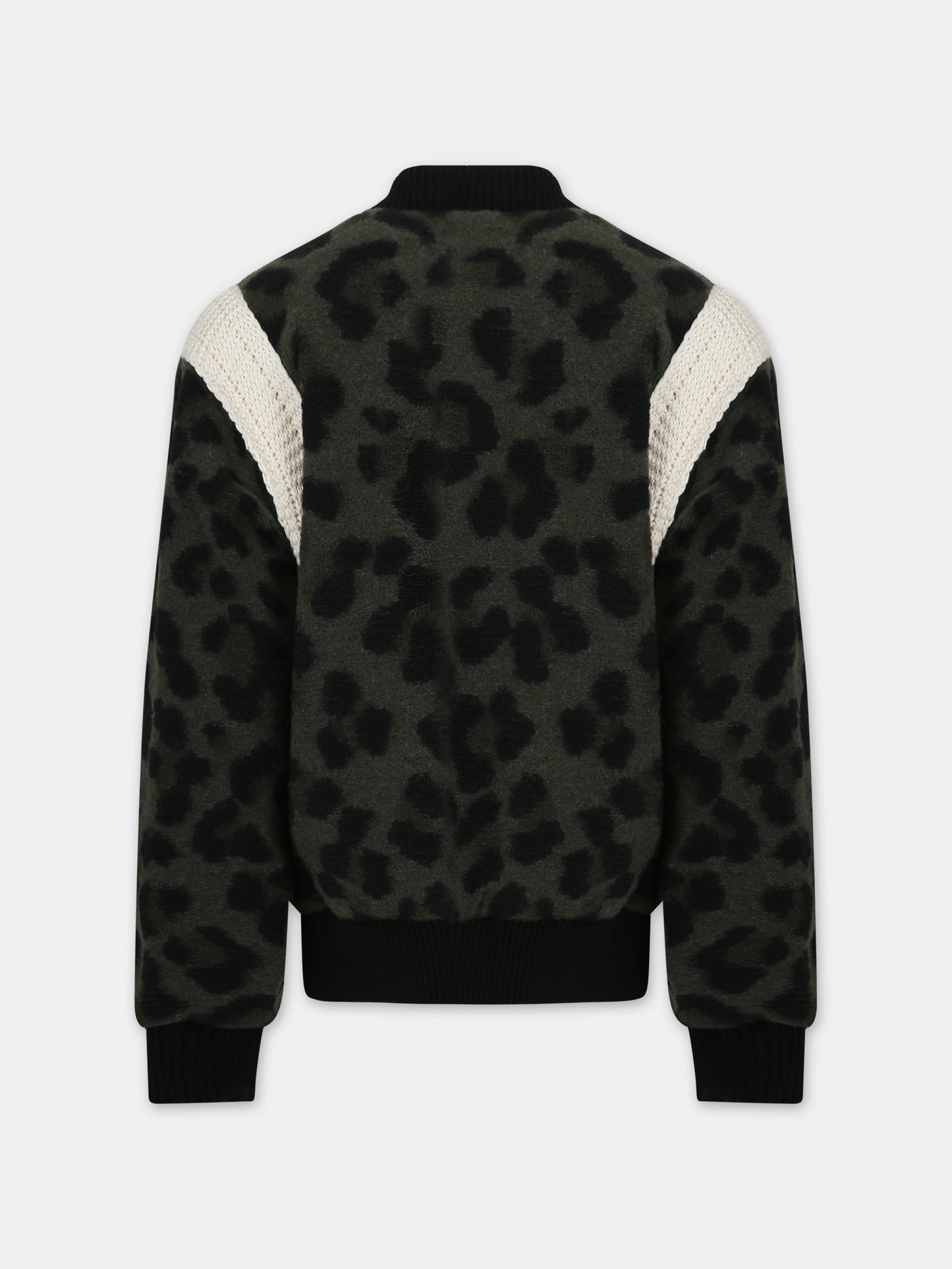 Bomber verde per bambina con ricamo,Barrow,F3BKJUBO044 BW010