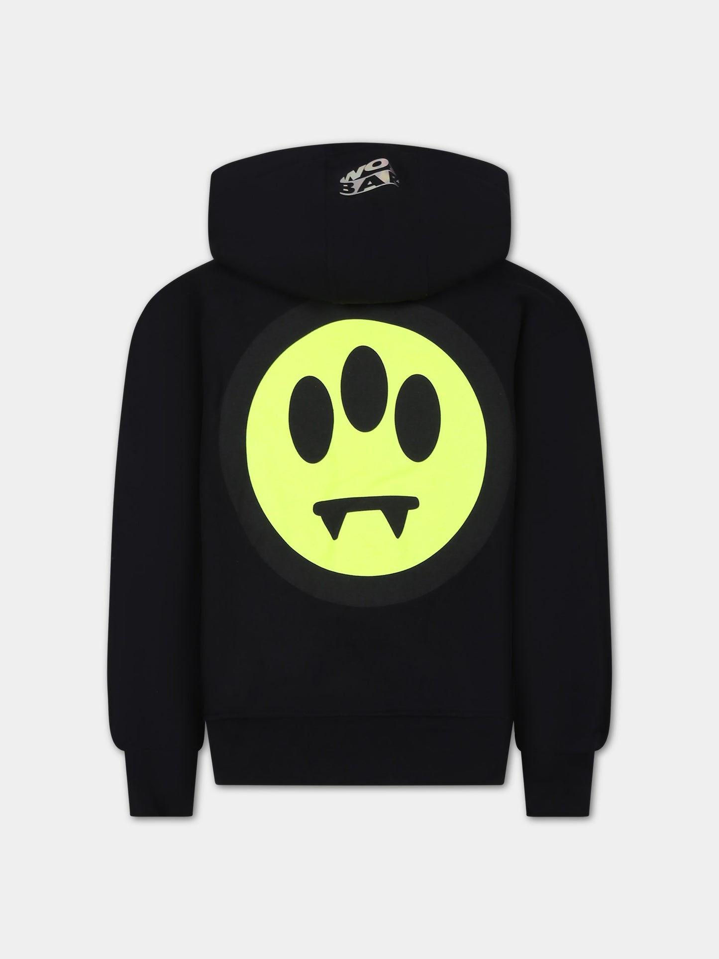 Felpa nera per bambini con logo e smile,Barrow,F3BKJUZH092 110