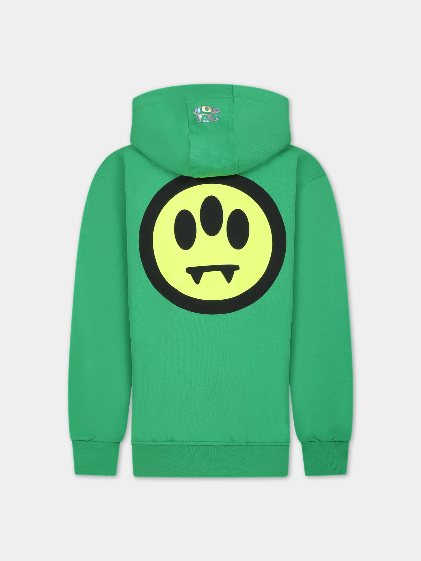 Felpa verde per bambini con logo e smile,Barrow,F3BKJUZH092 BW012