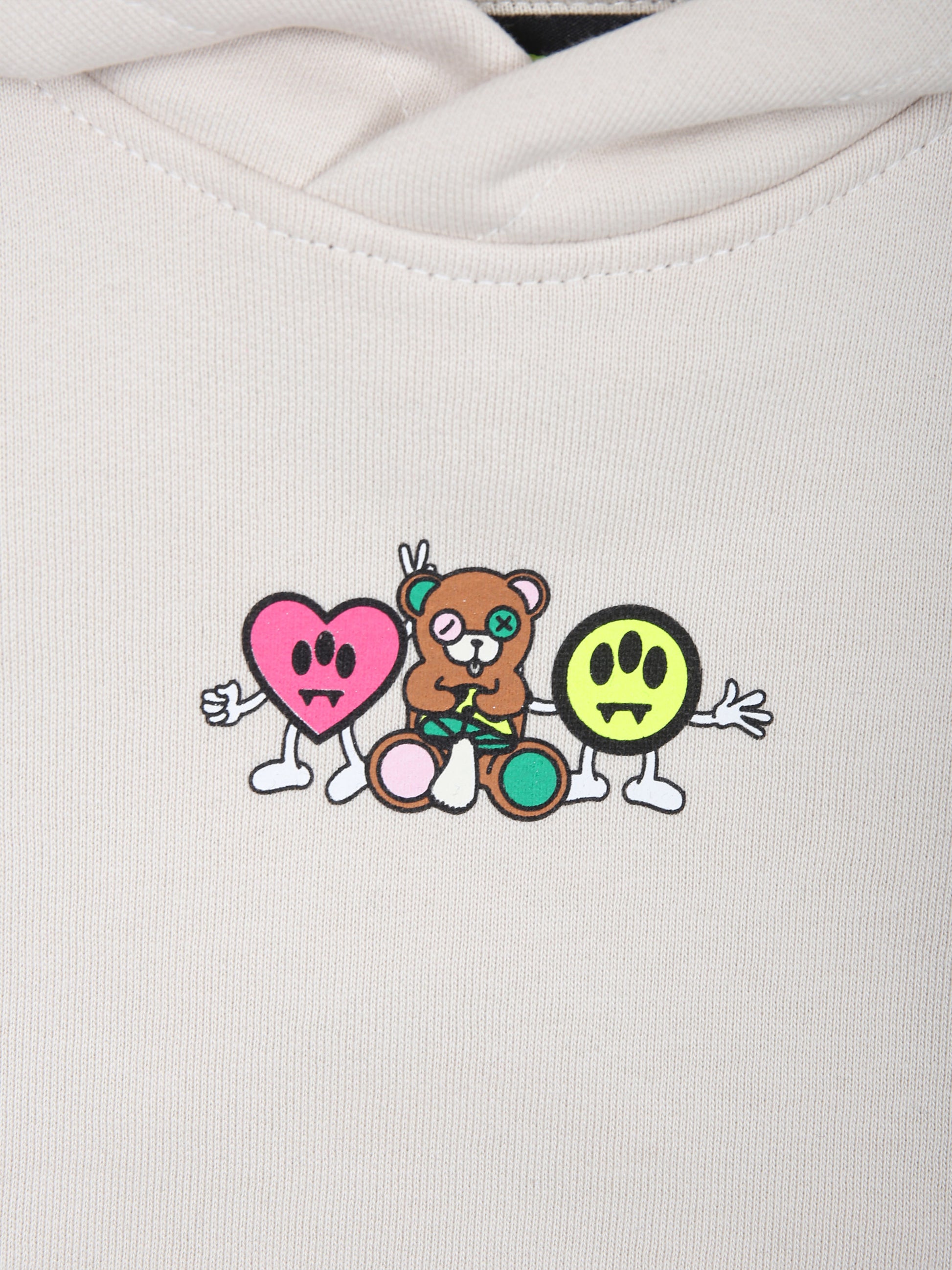 Felpa beige per neonata con logo,Barrow,F3BKNGHS117 BW009