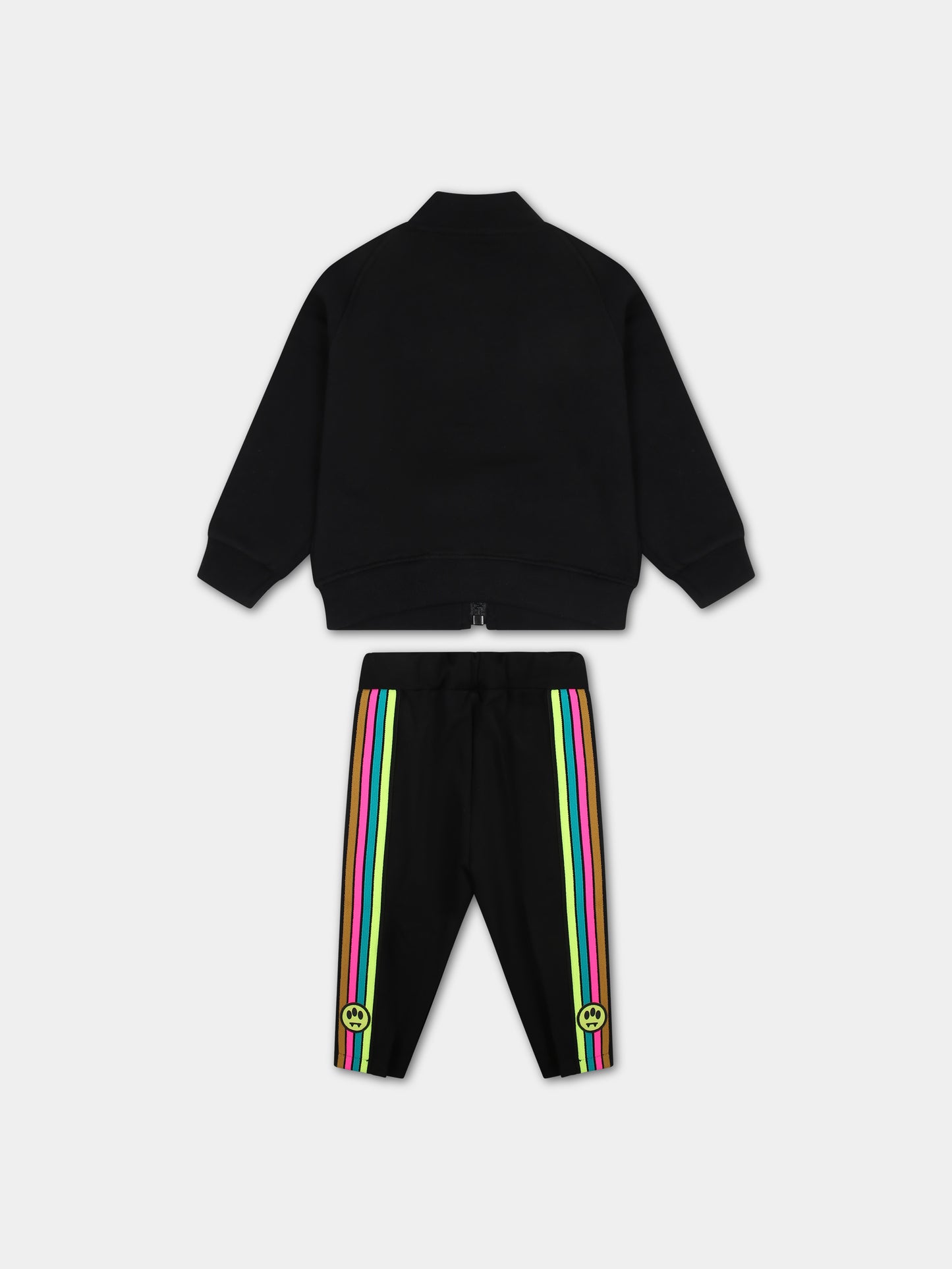 Completo nero per neonata con logo,Barrow,F3BKNGTP105 110