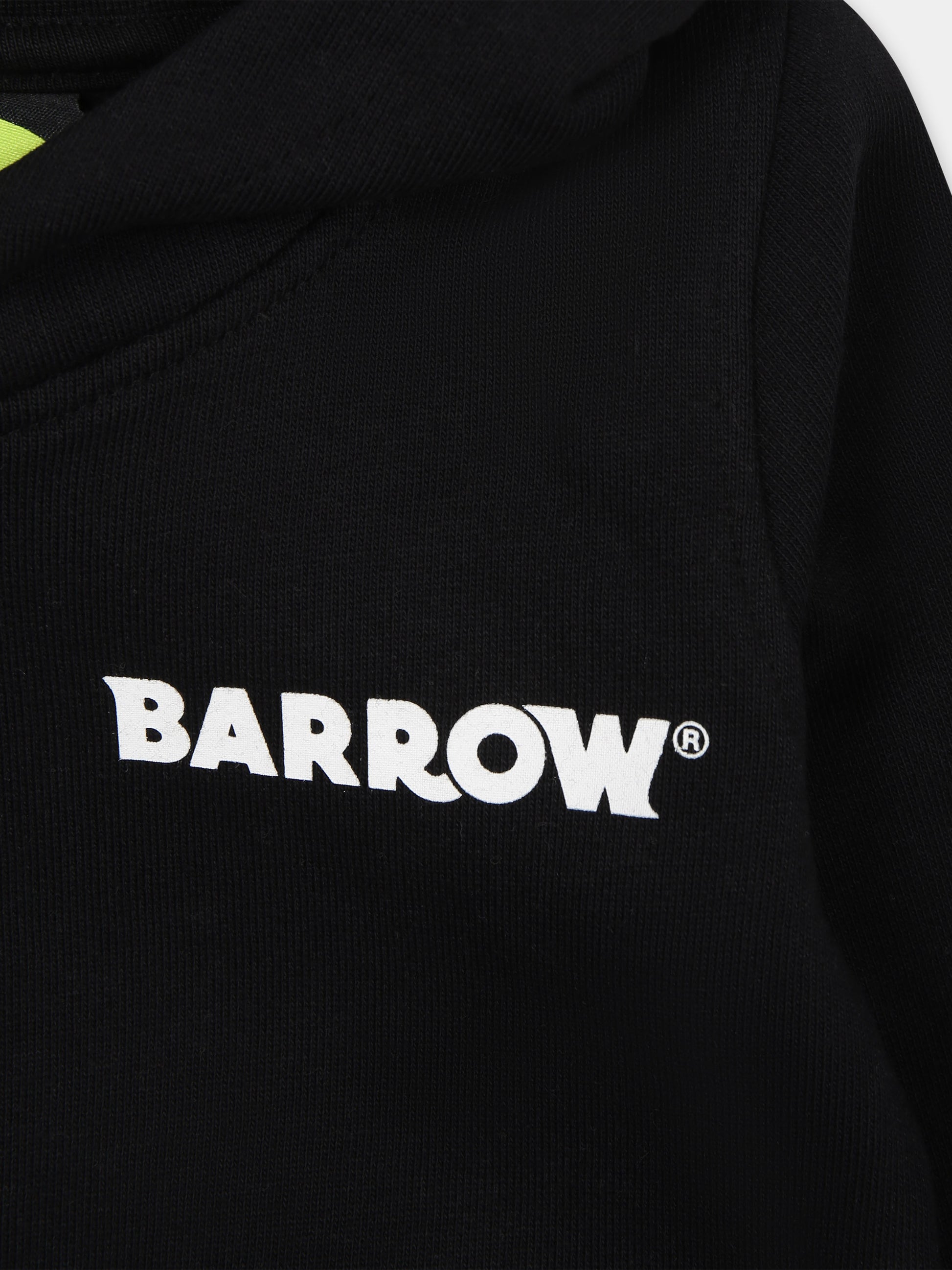 Felpa nera per neonati con logo,Barrow,F3BKUNHS122 110