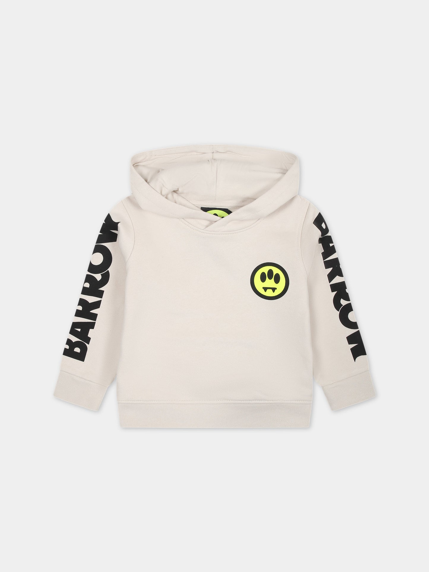 Felpa beige per neonati con logo,Barrow,F3BKUNHS127 BW009