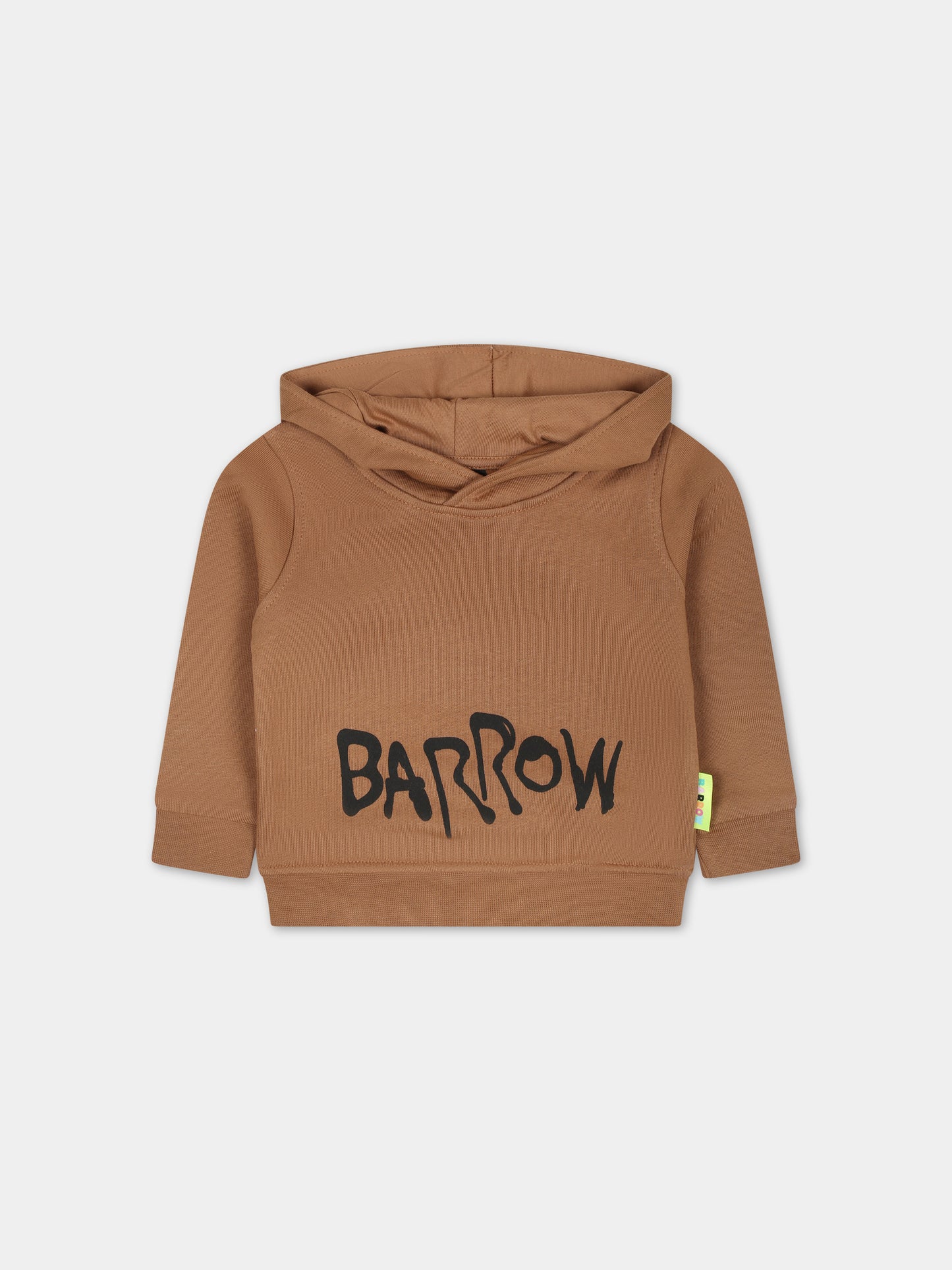 Felpa beige per neonati con logo,Barrow,F3BKUNHS131 924