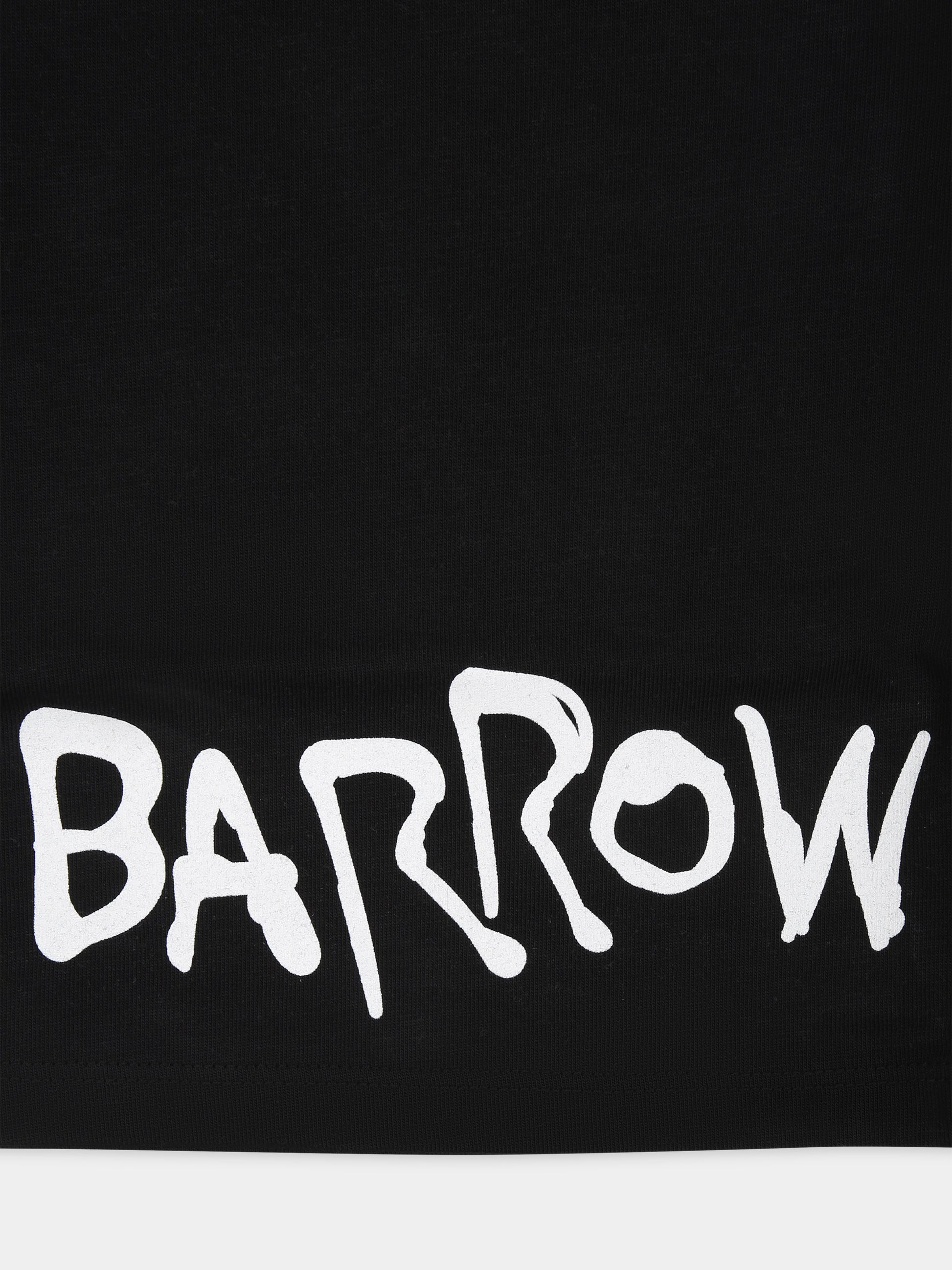 T-shirt nera per neonati con logo,Barrow,F3BKUNTH132 110