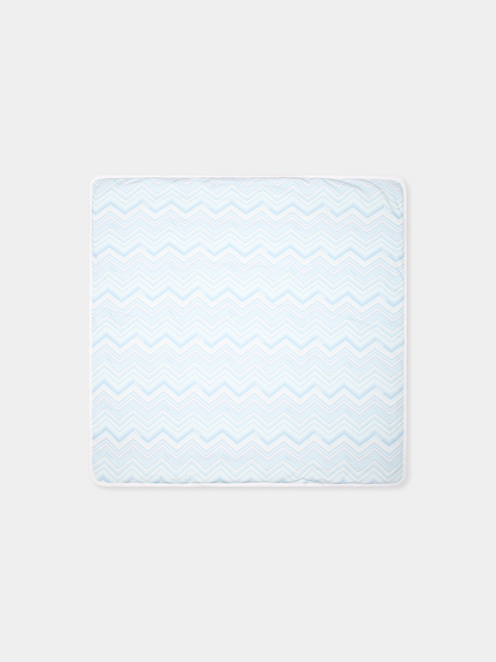 Coperta celeste per neonato con motivo chevron,Missoni,MV0500 J0443 100CE