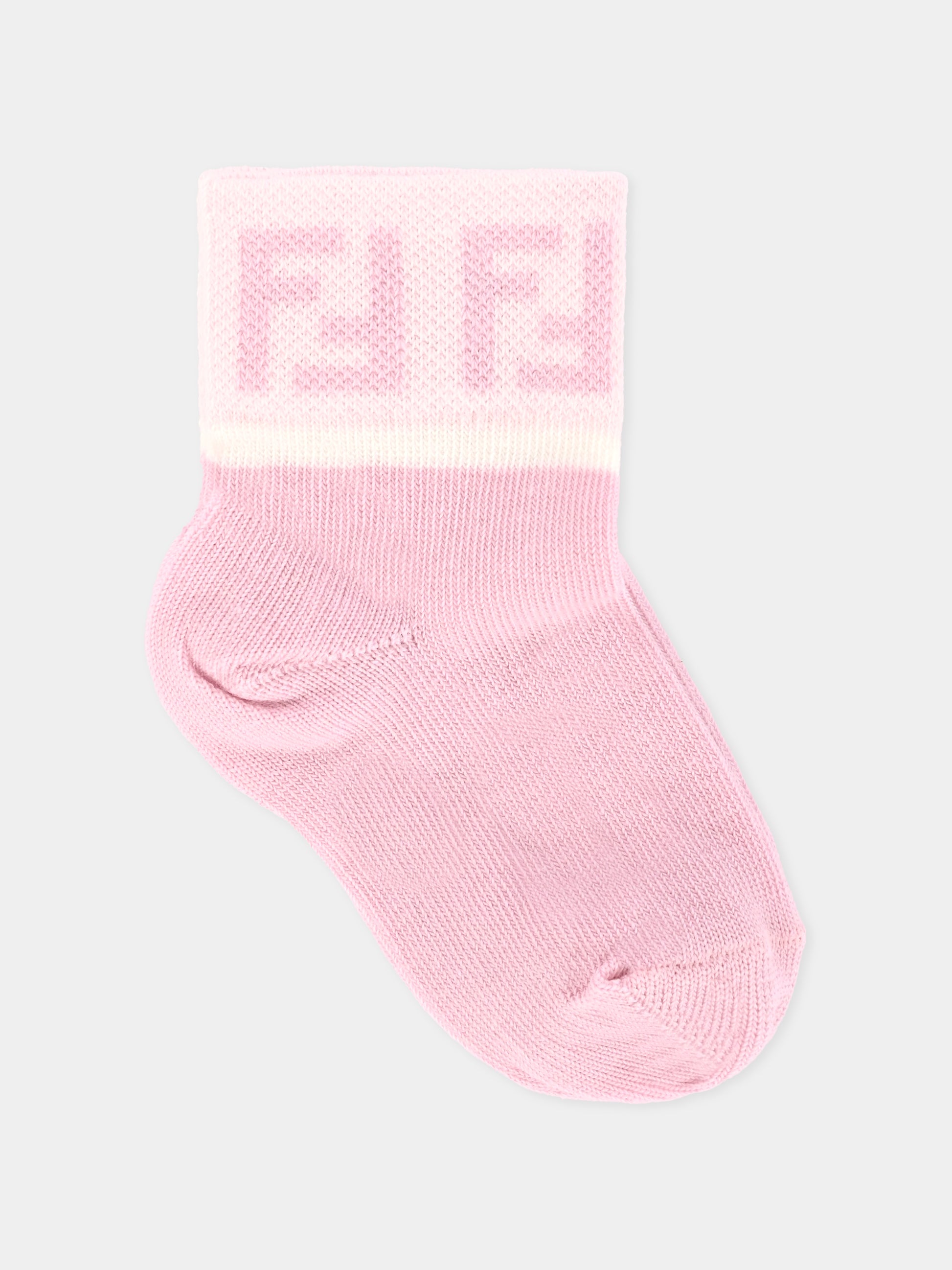 Set calzini multicolor per neonata con doppia F,Fendi Kids,BFN038 ASQV F1PMK