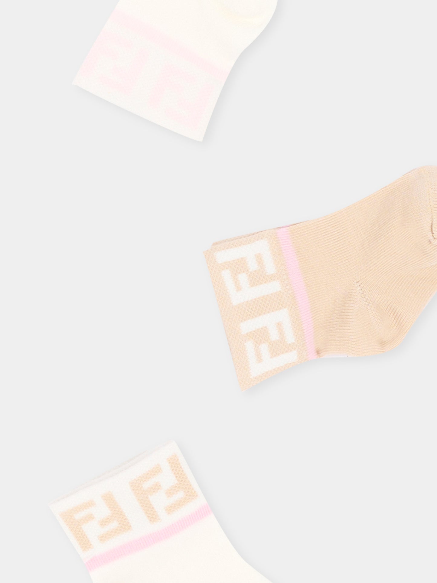 Ensemble chaussettes pour bébé fille avec double F