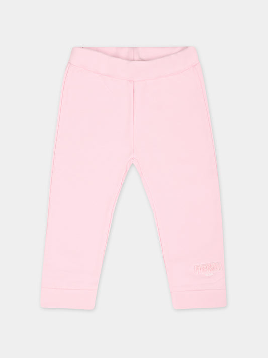 Pantaloni rosa per neonata con logo Fendi,Fendi Kids,BUF226 5V0 F0QE5