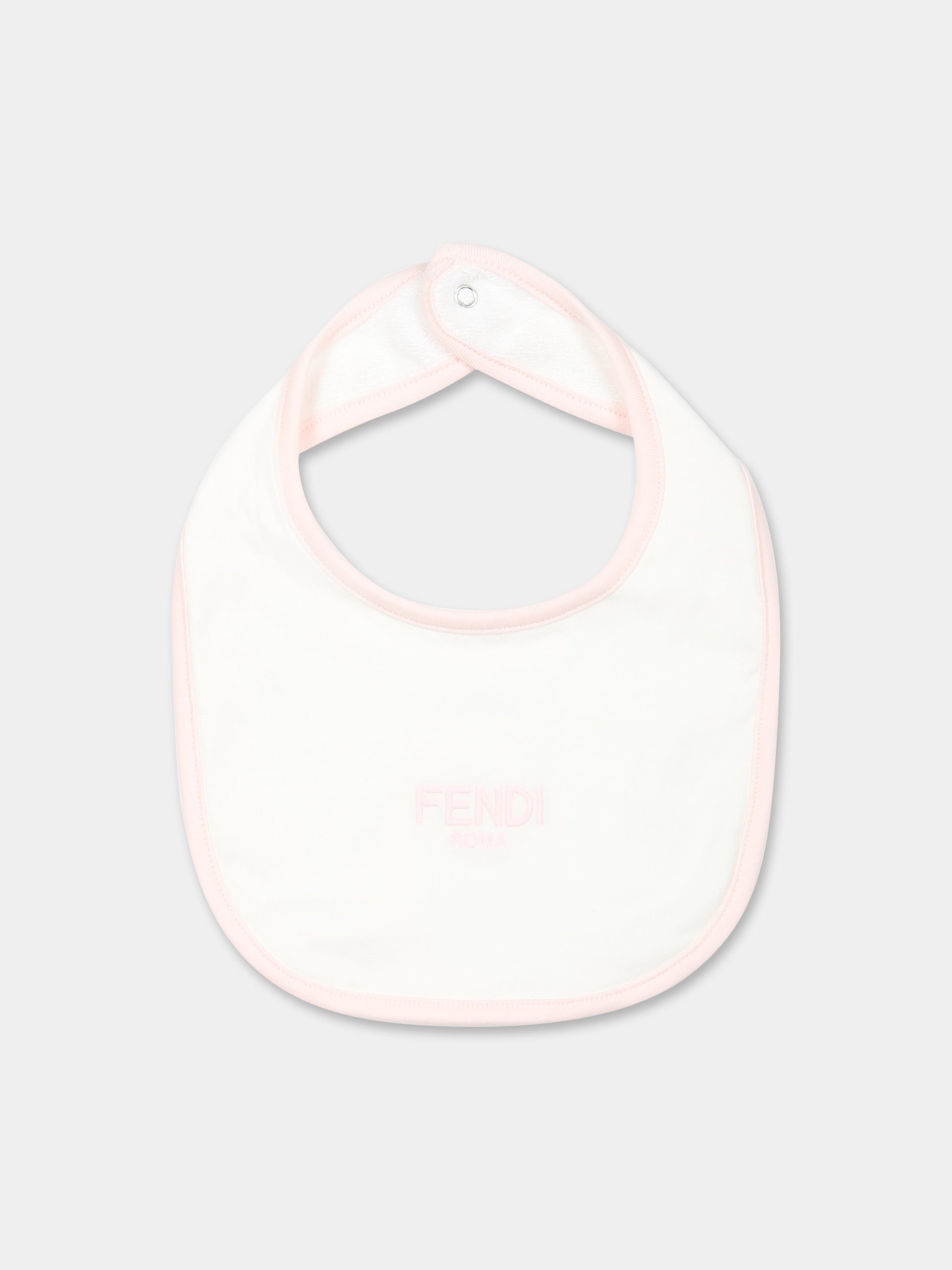 Set tutina rosa per neonata con orsetto e logo Fendi,Fendi Kids,BUK119 ST8 F0C11