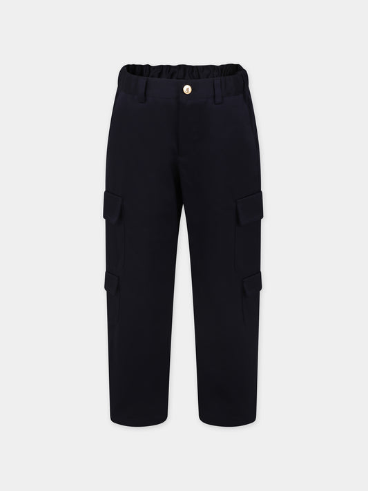 Pantaloni blu per bambino con Medusa,Versace,1014961 1A11638 1UI20