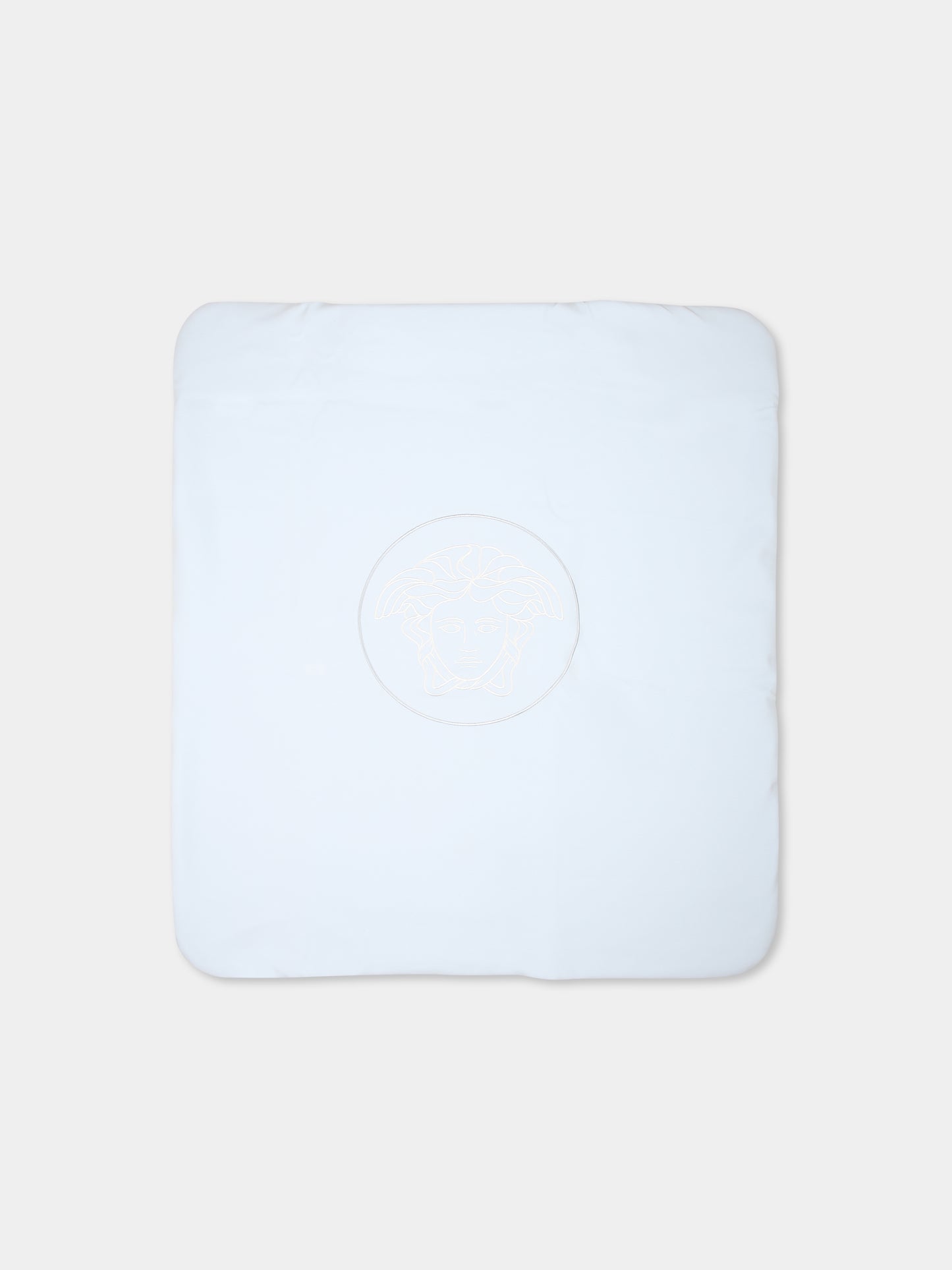 Coperta celeste per neonato con Medusa,Versace,1000092 1A11234 2V140