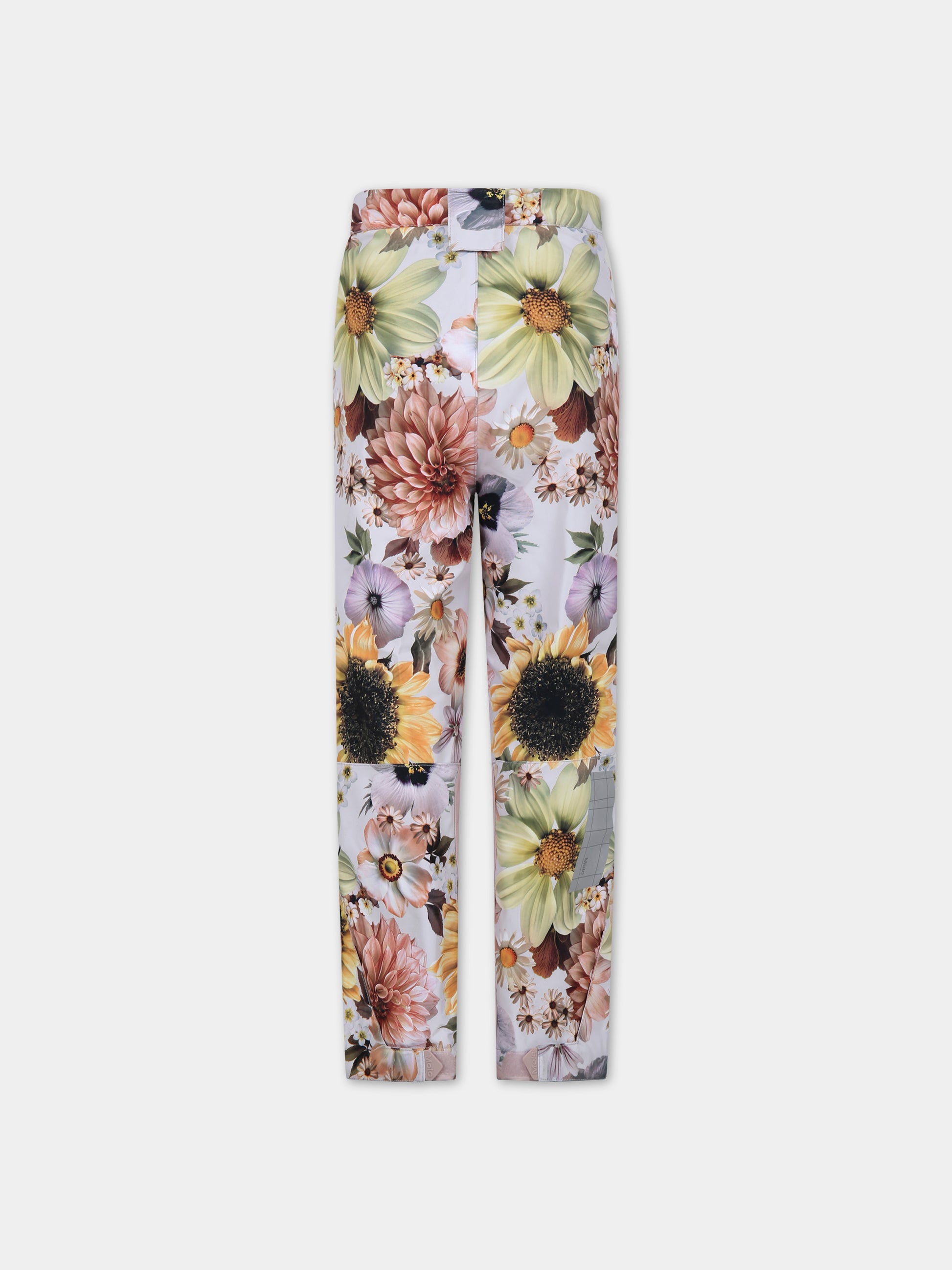 Pantaloni multicolor per bambina con stampa e logo,Molo,5W23I104 6855