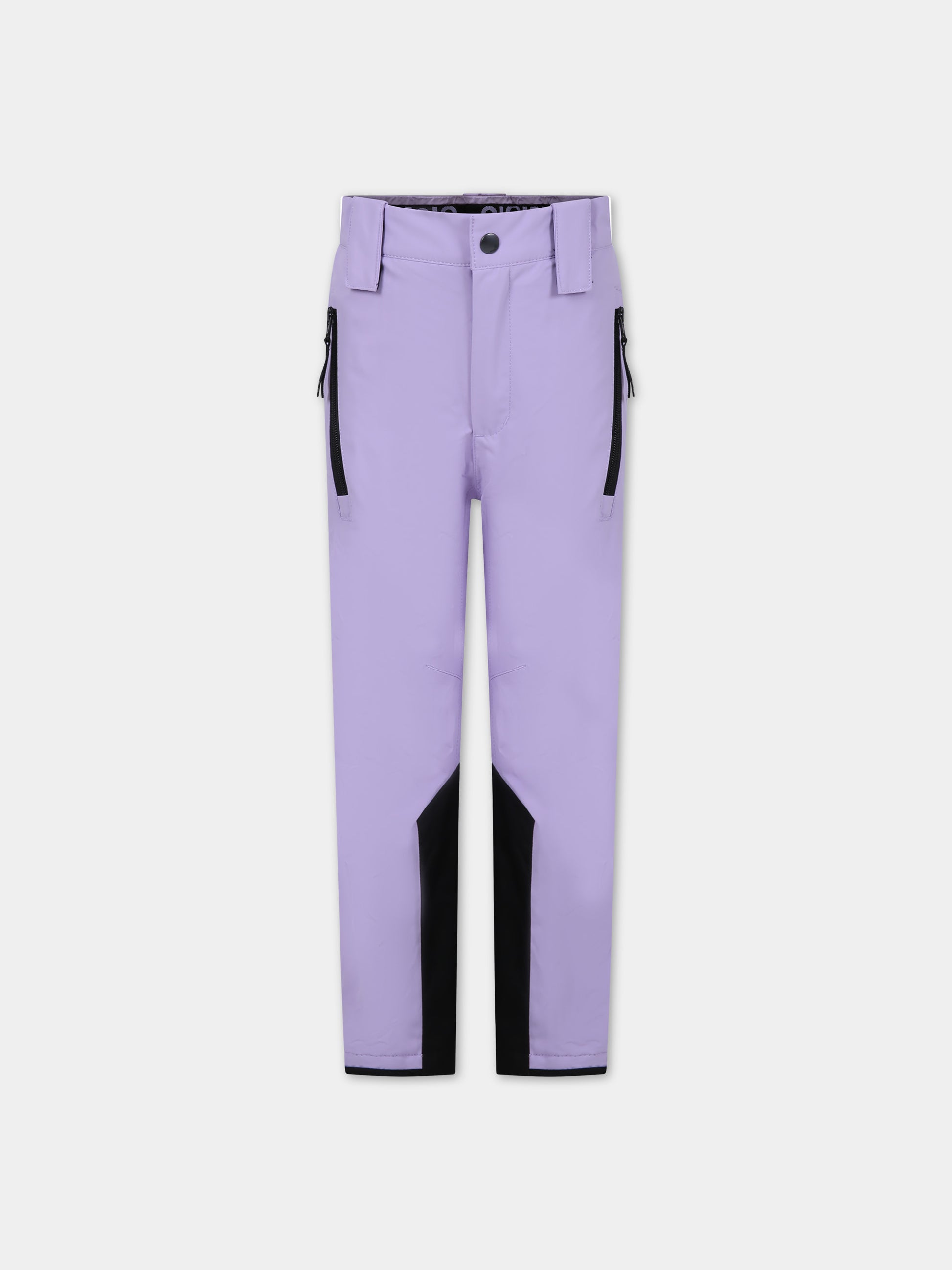 Pantaloni viola per neonata con stampa e logo,Molo,5W23I104 8783