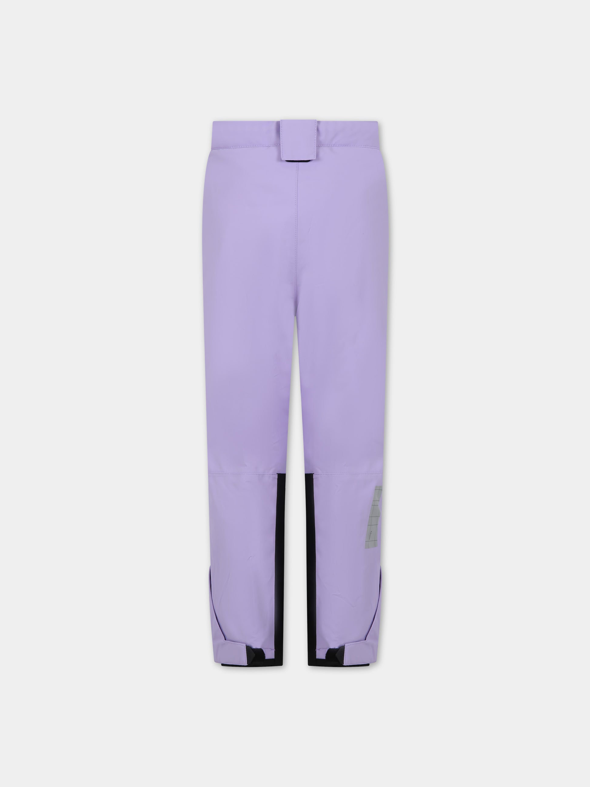 Pantaloni viola per neonata con stampa e logo,Molo,5W23I104 8783
