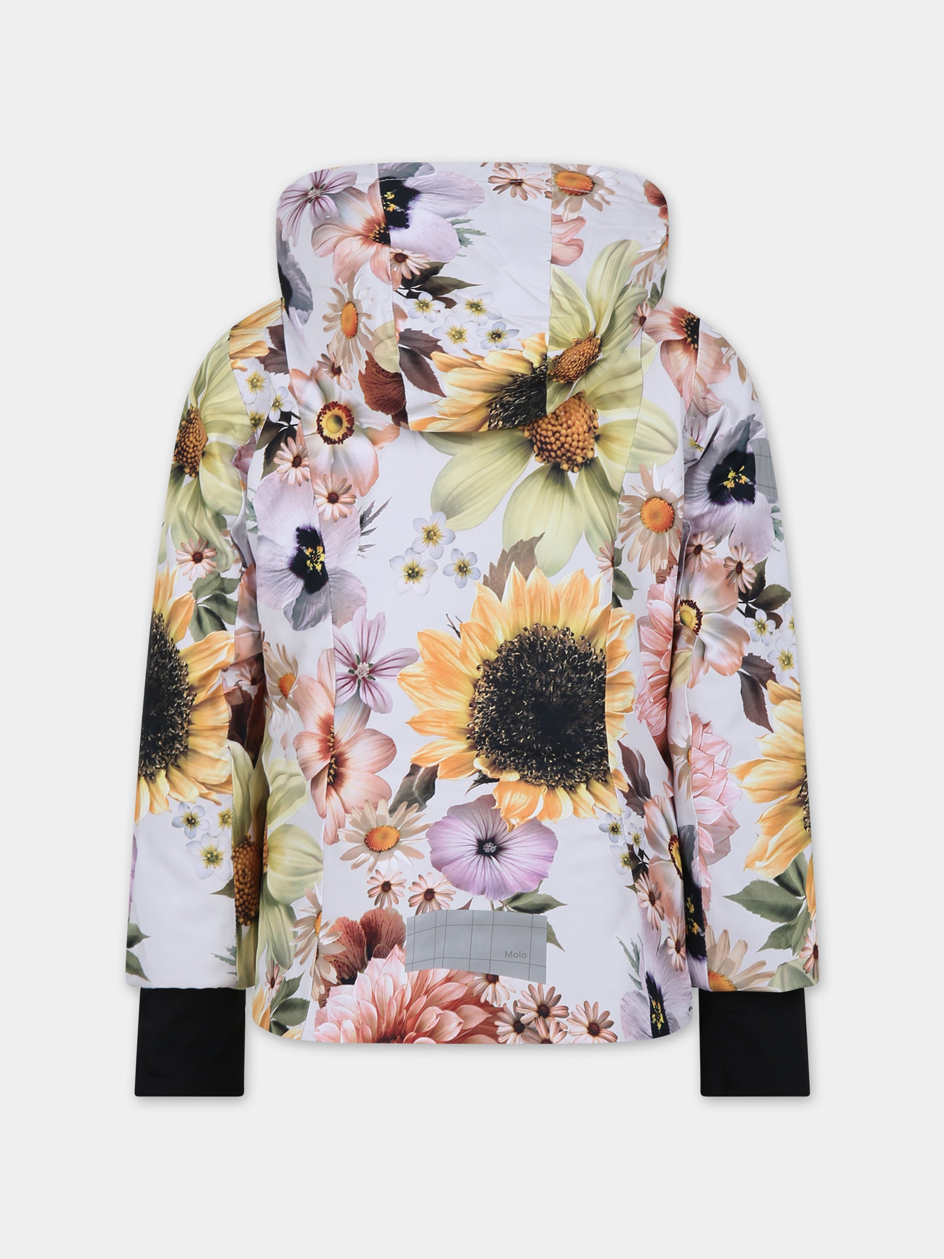 Piumino multicolor per bambina con logo,Molo,5W23M320 6855