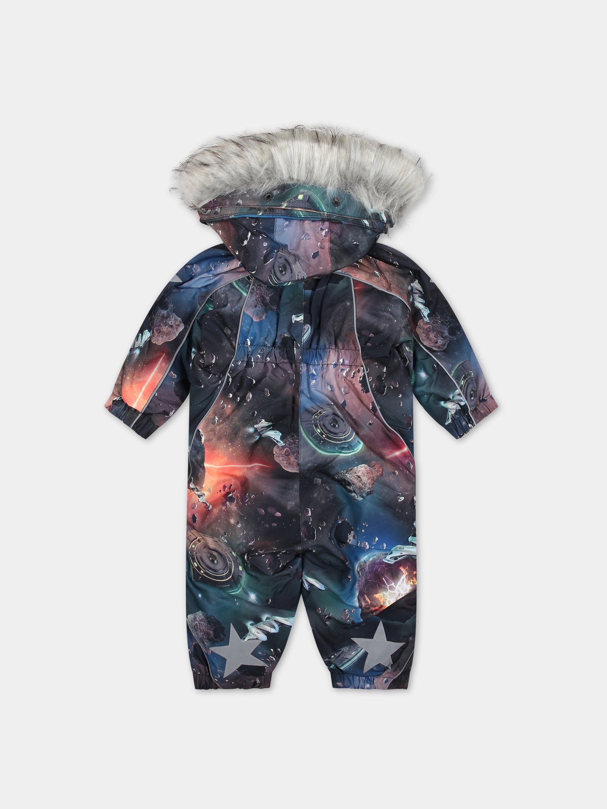 Tuta da neve multicolor per bambino con stampa e logo,Molo,5W23N104 6850