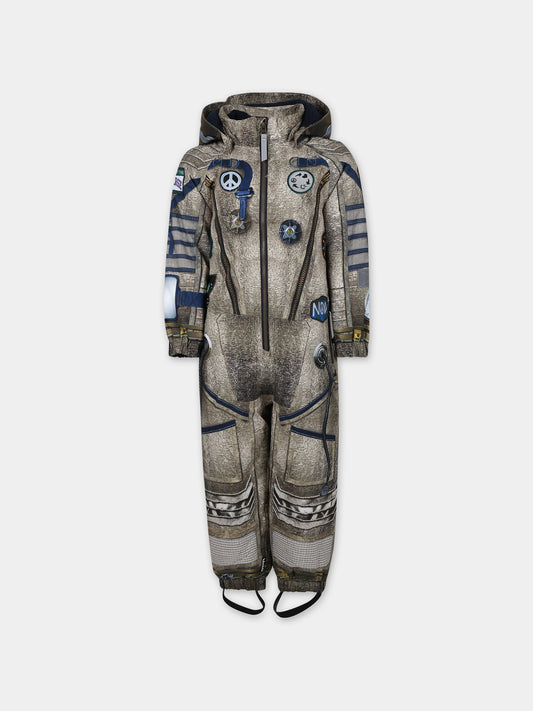 Tuta da neve multicolor per bambino con stampa e logo,Molo,5W23N202 3277