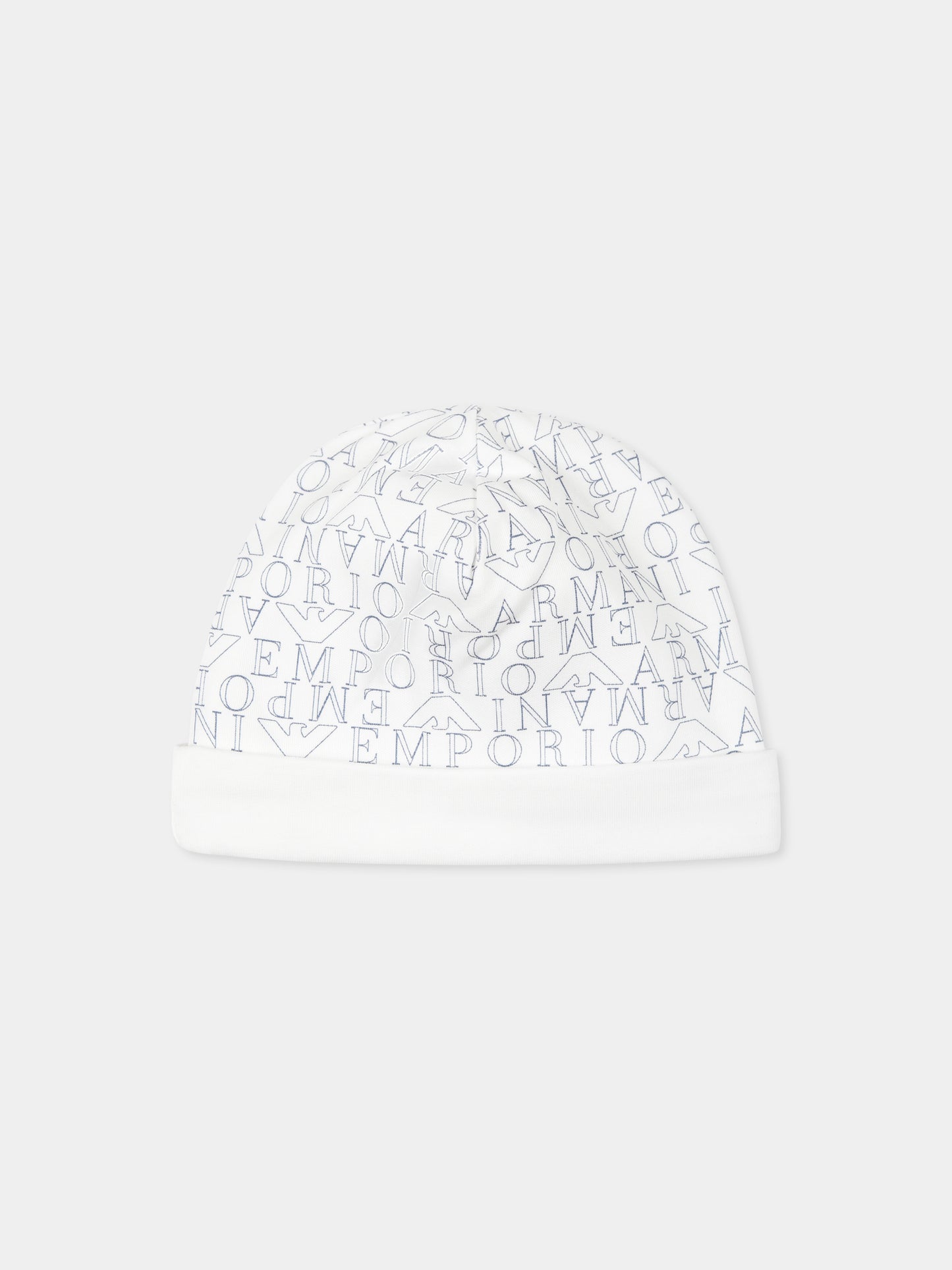 Cappello bianco per neonato con aquilotto,Emporio Armani,6DN404 NJ10Z F917