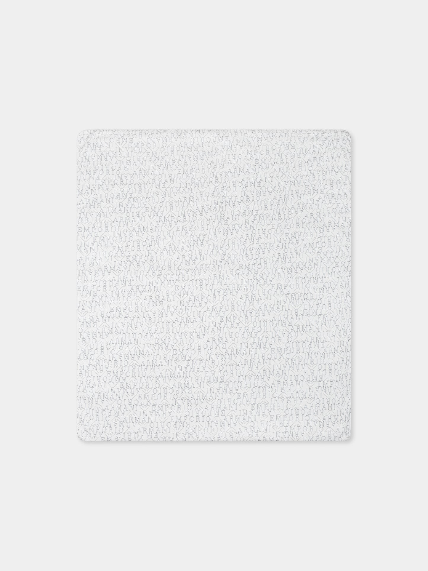 Coperta bianca per neonato con aquilotto e logo,Emporio Armani,6DN802 NJ10Z F917
