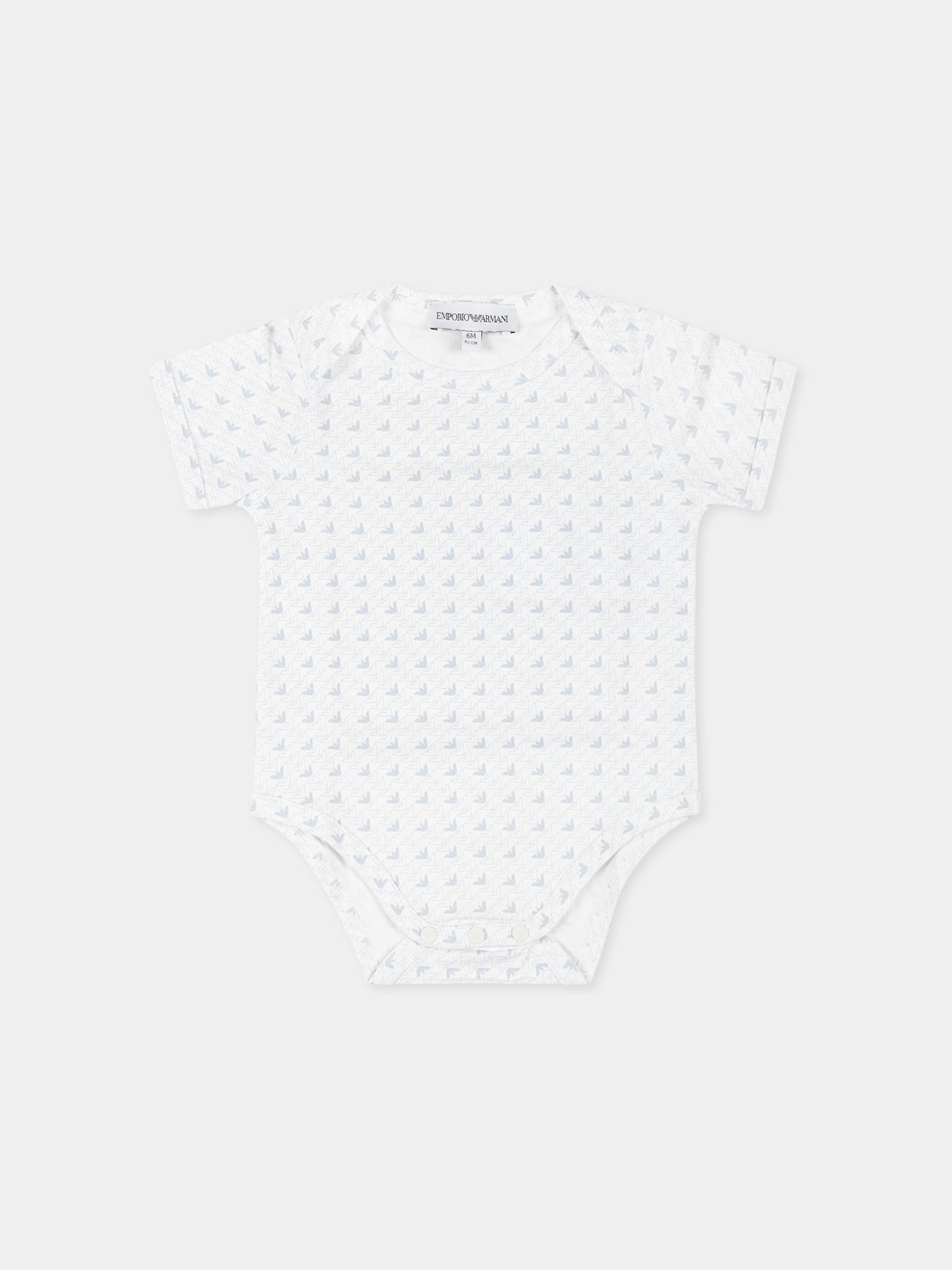Set body bianco per neonato con aquilotto,Emporio Armani,EY000010 AF10913 FB054