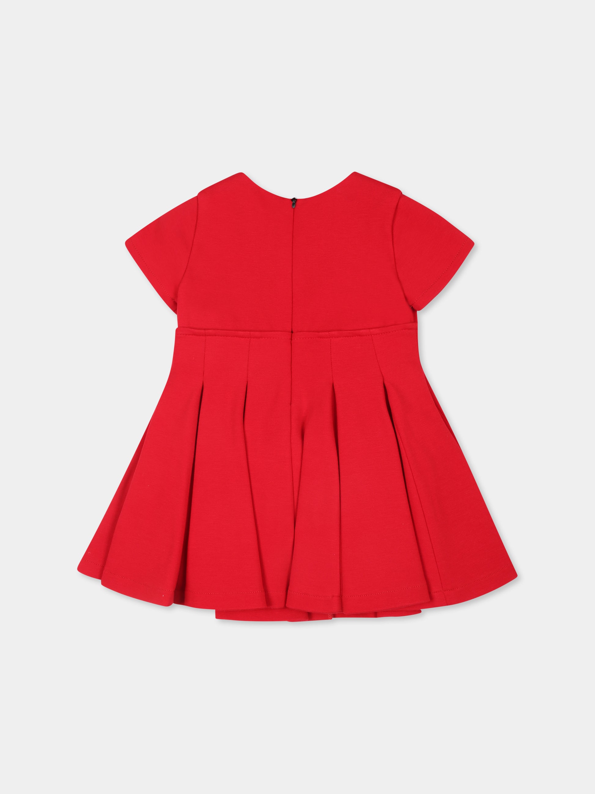 Vestito rosso per neonata con logo,Balmain Kids,BV1111 J0371 414