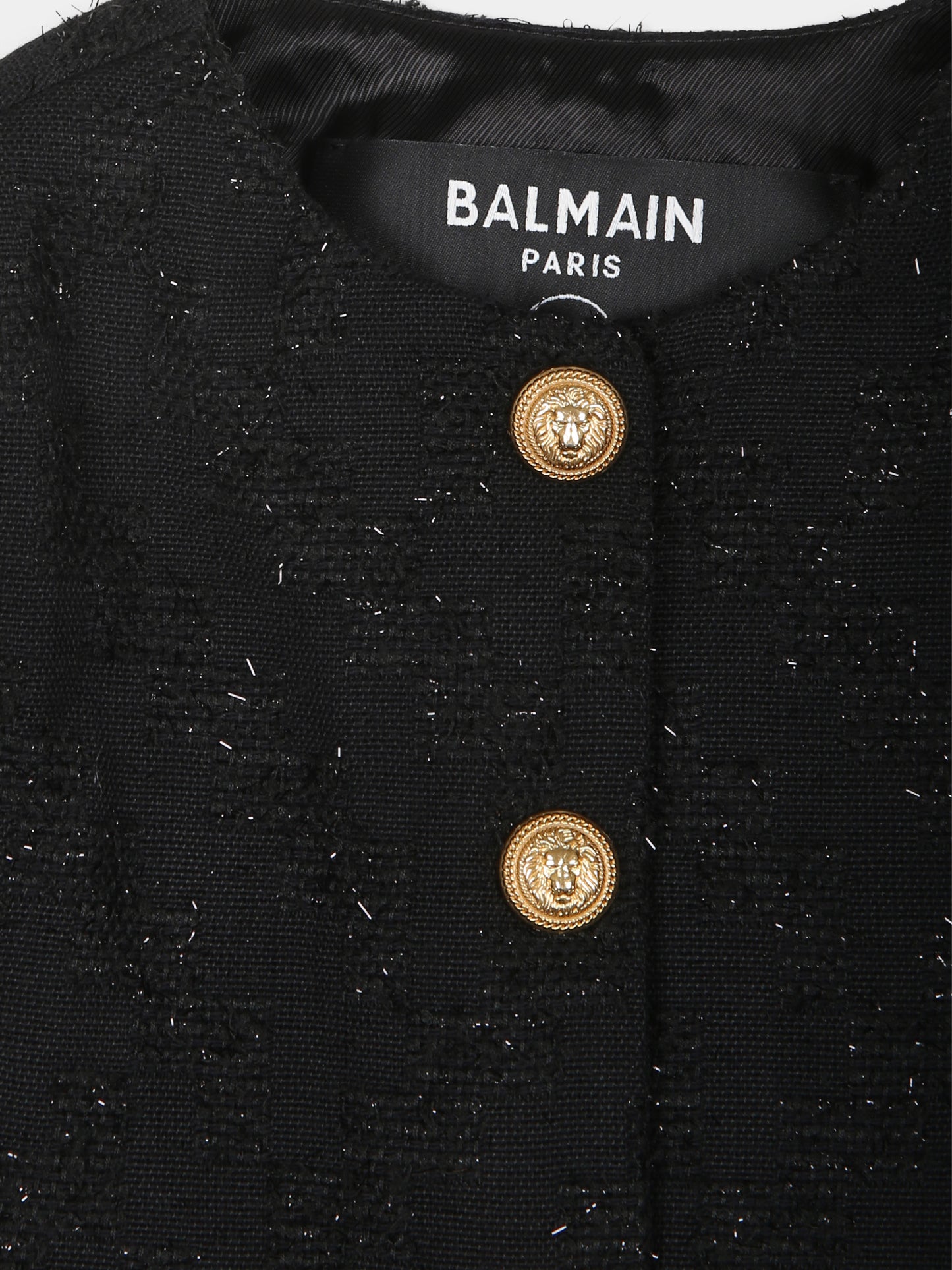 Giacca nera per neonati con logo,Balmain Kids,BV2024 E0181 930NE