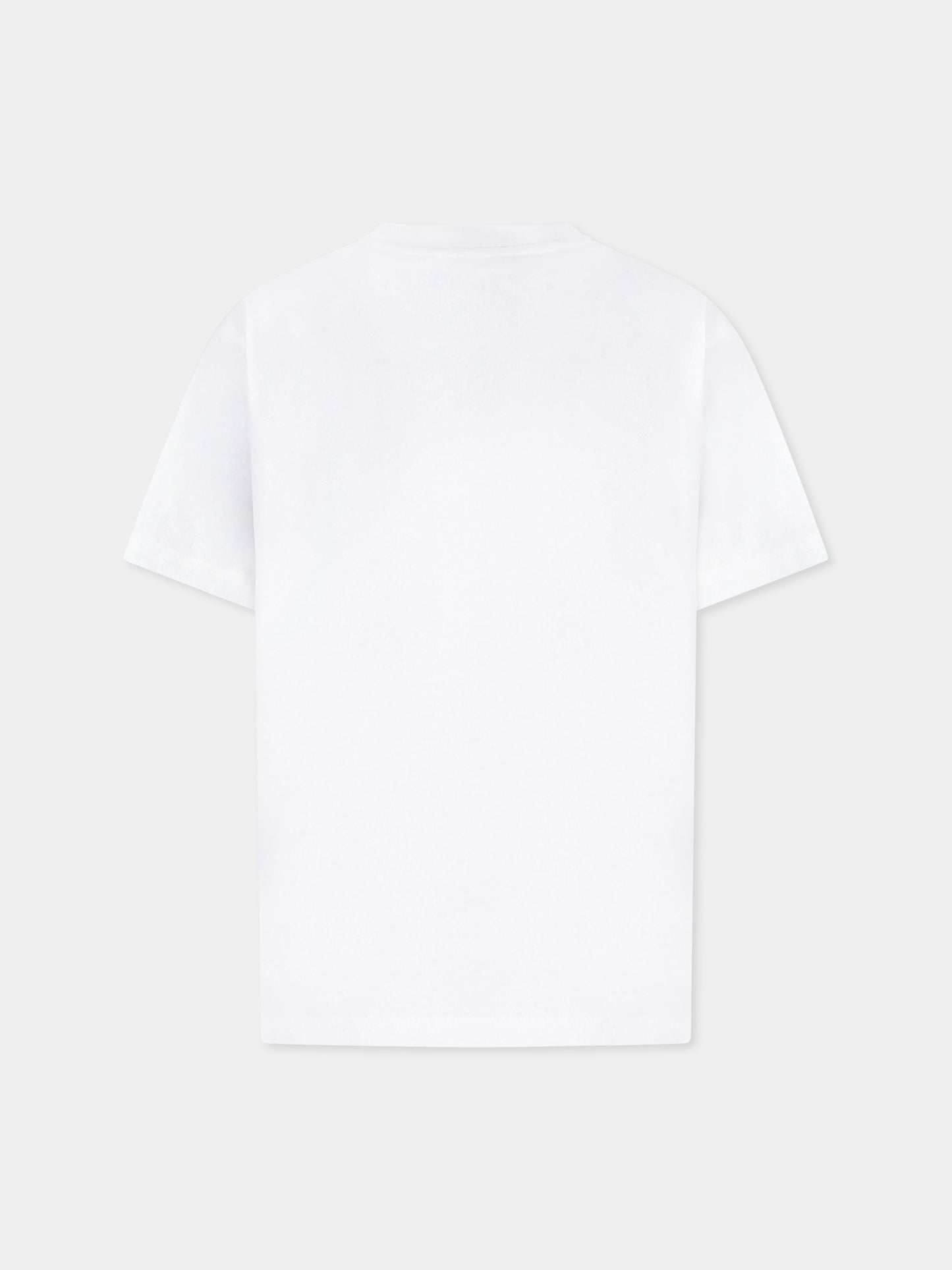 T-shirt bianca per bambini con logo,Balmain Kids,BV8R41 Z0057 100OR