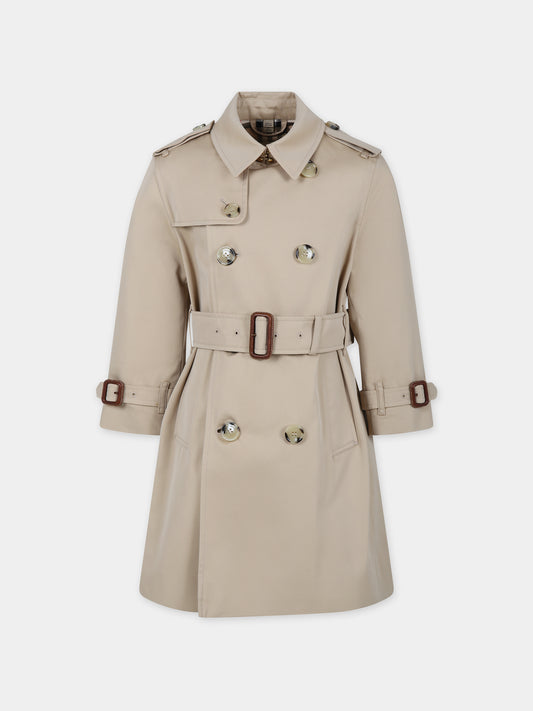 Trench beige per bambini,Burberry Kids,8069449 A1366