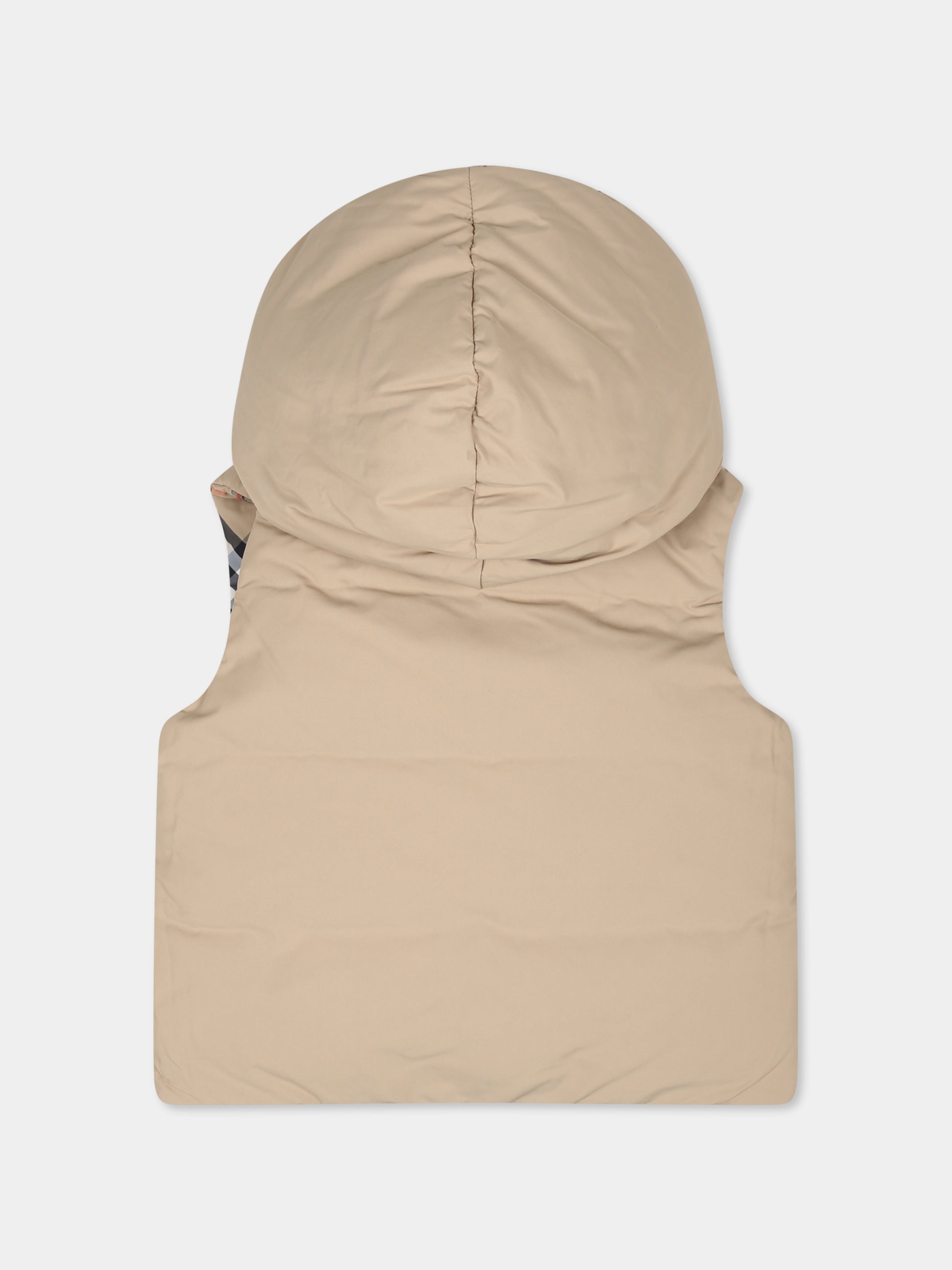 Gilet reversibile beige per neonati con cavaliere equestre,Burberry Kids,8093017 B9368