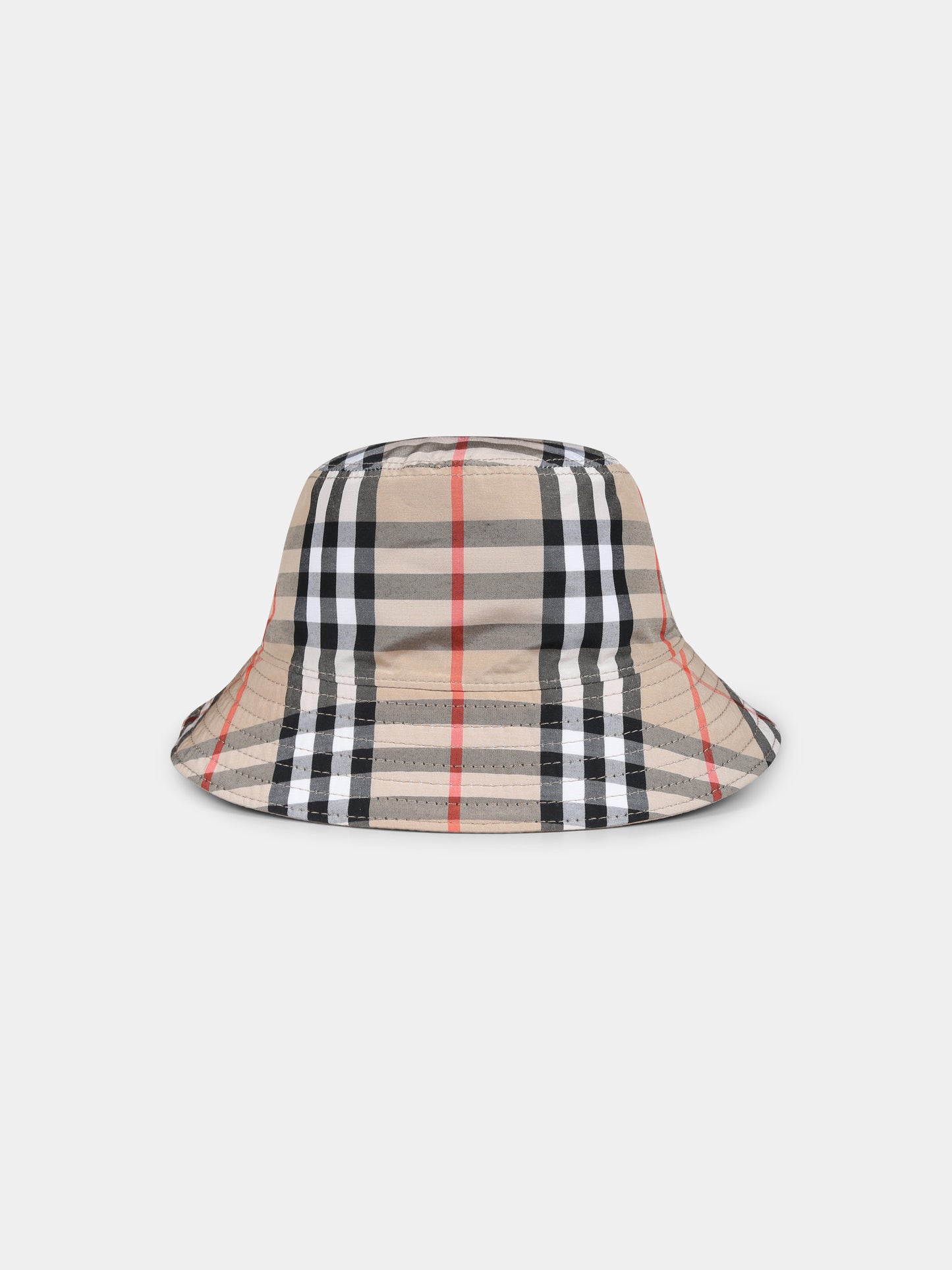 Cloche reversibile beige per bambini con cavaliere equestre,Burberry Kids,8089433 B9368