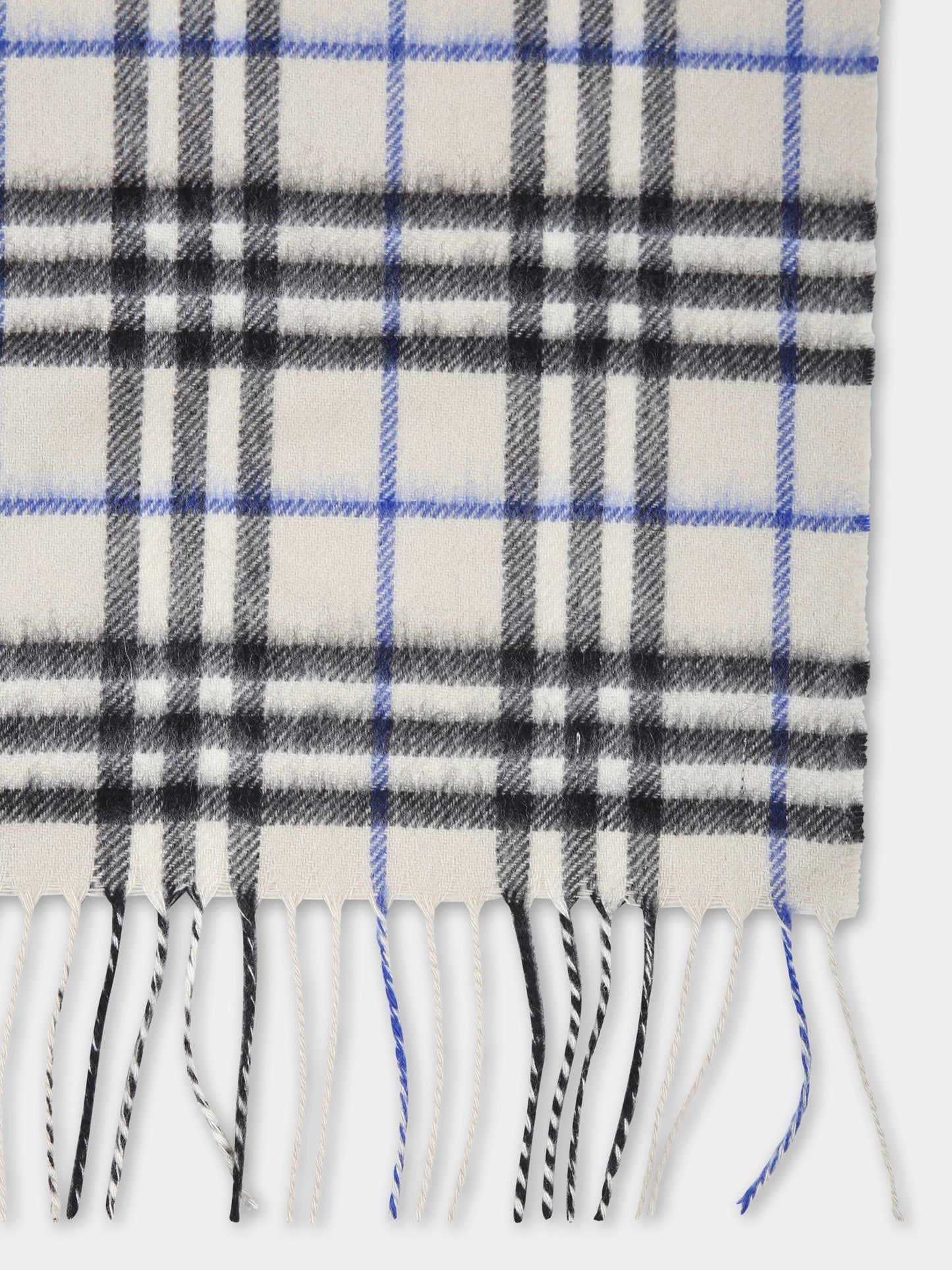 Sciarpa grigia per bambini con check,Burberry Kids,8089370 B9629