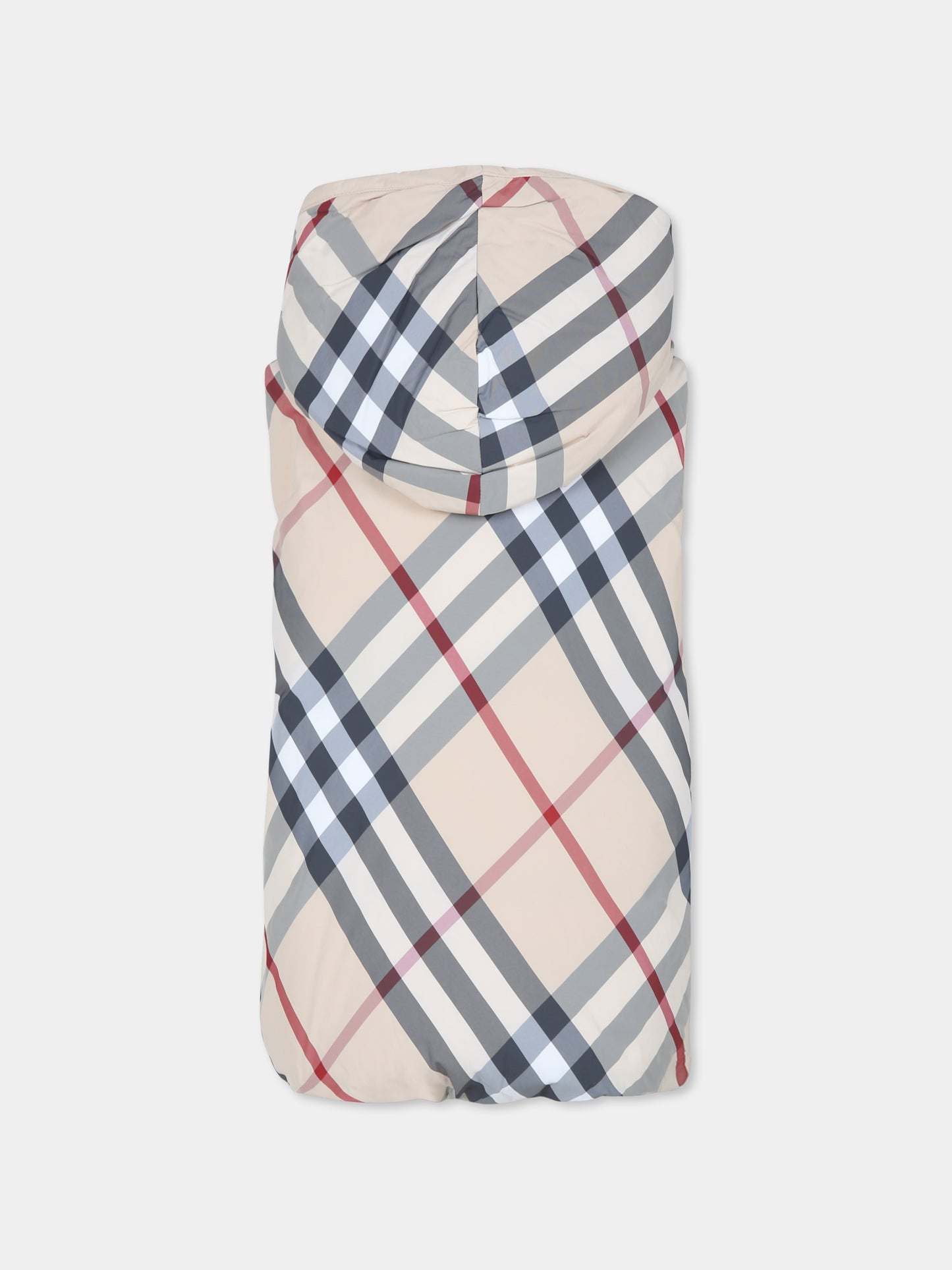 Gilet beige reversibile per bambini con check vintage,Burberry Kids,8092515 A2205