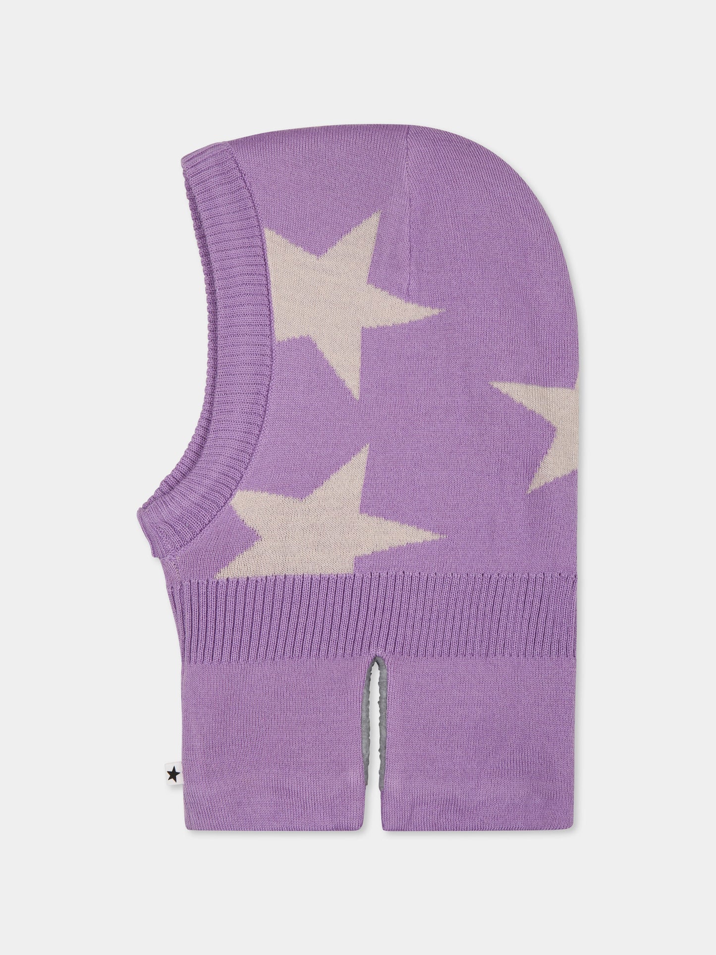 Balaclava viola Snow per bambina con stelle,Molo,7W24S401 8847