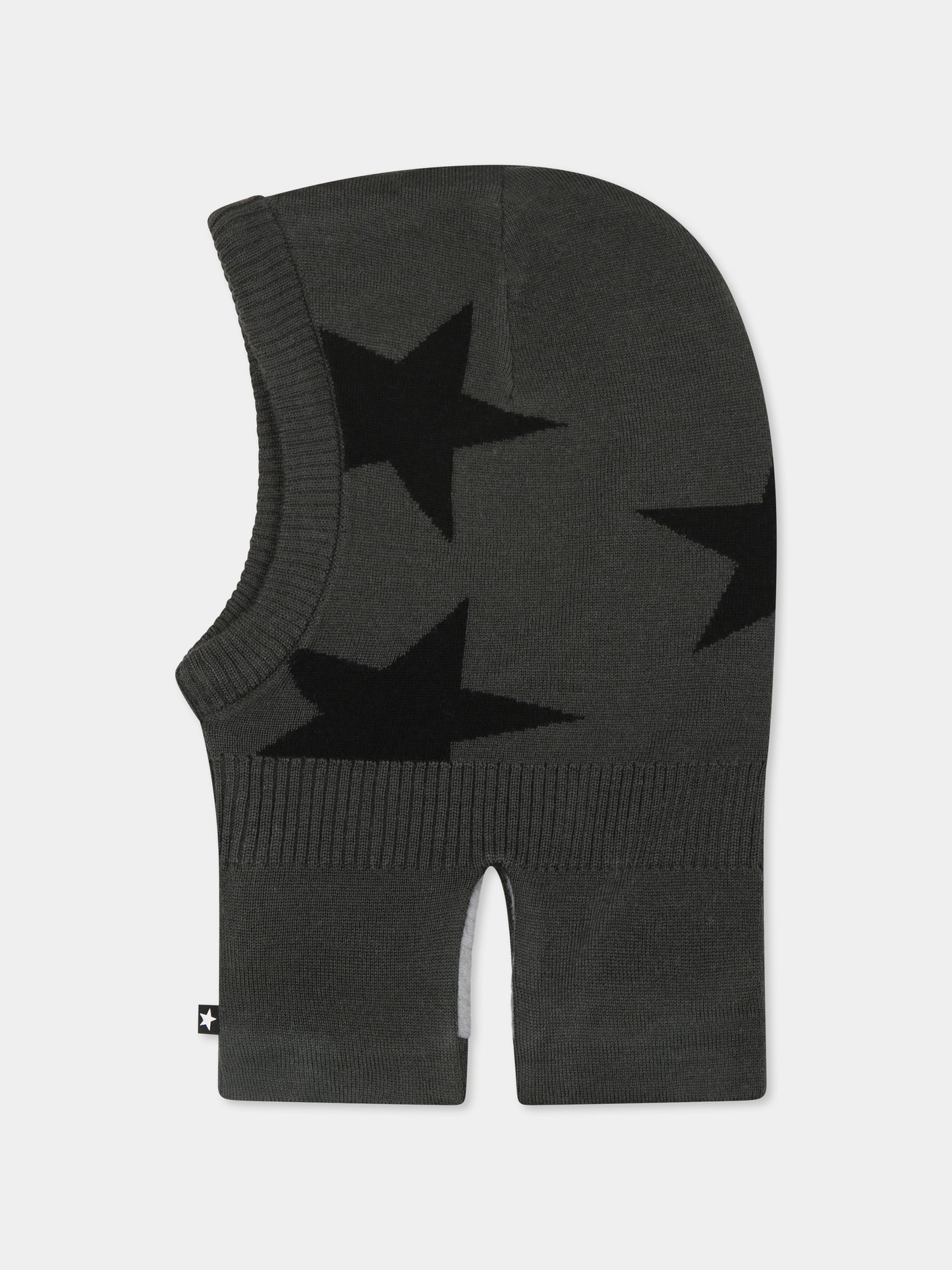 Balaclava verde Snow per bambini con stelle,Molo,7W24S401 8563