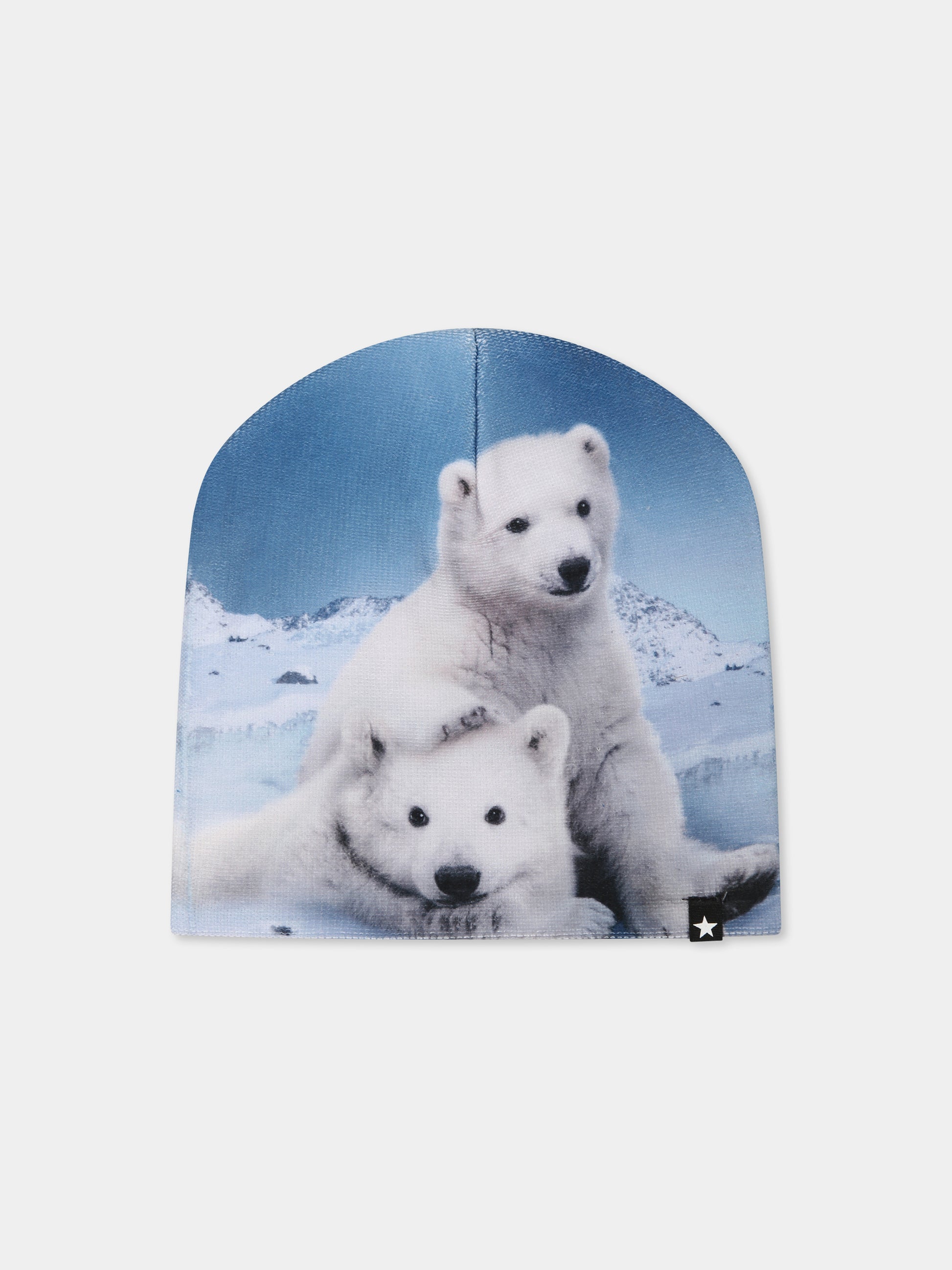 Set accessori celeste Kaya per bambino con stampa orso polare,Molo,7W24S901 9190