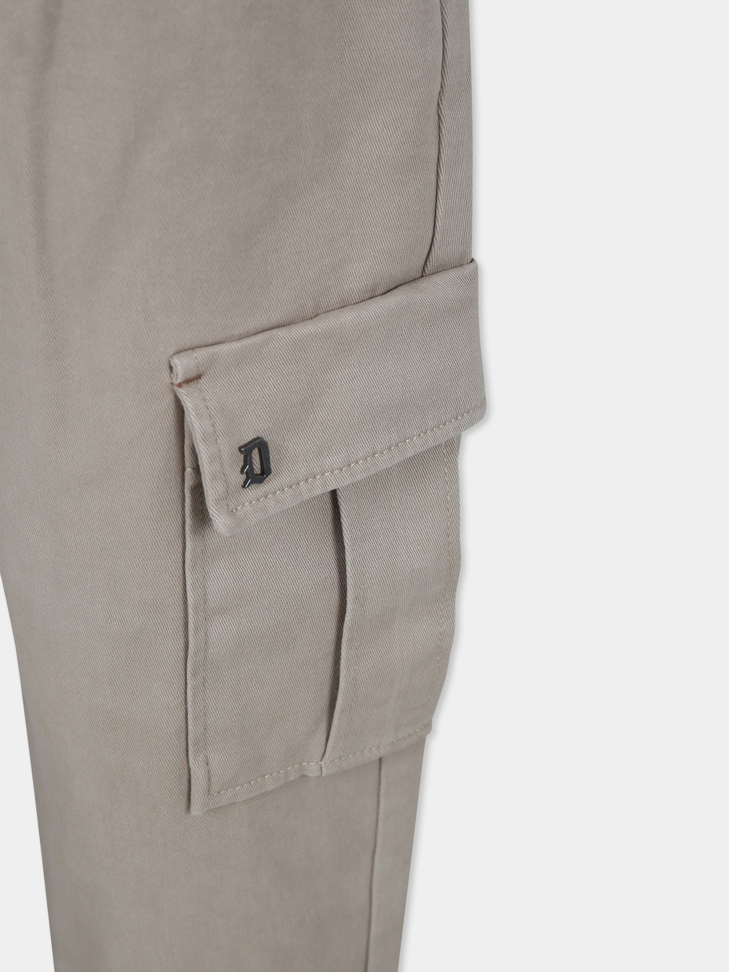 Pantaloni beige per bambino con logo,Dondup Kids,DMPA073 0 CE014 0025