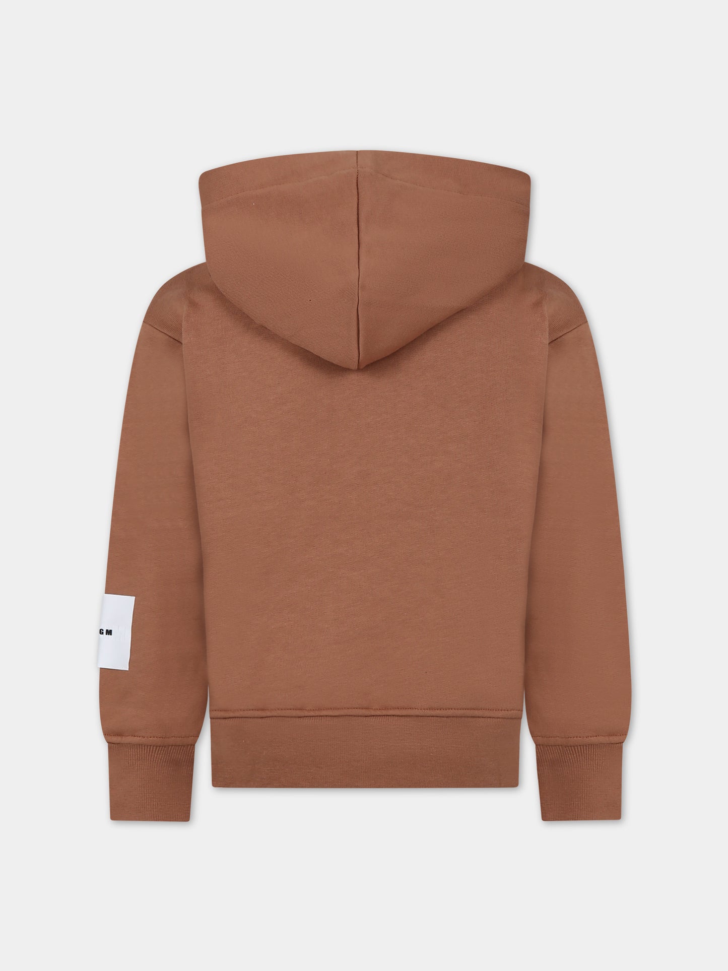 Felpa beige per bambino con logo,Msgm Kids,F3MSJBHS131 924