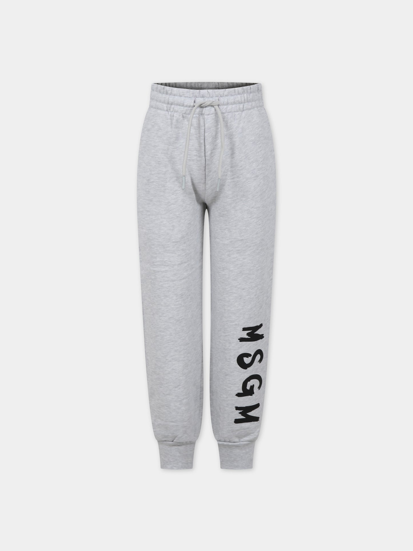 Pantaloni grigi per bambini con logo,Msgm Kids,F3MSJUFP027 107
