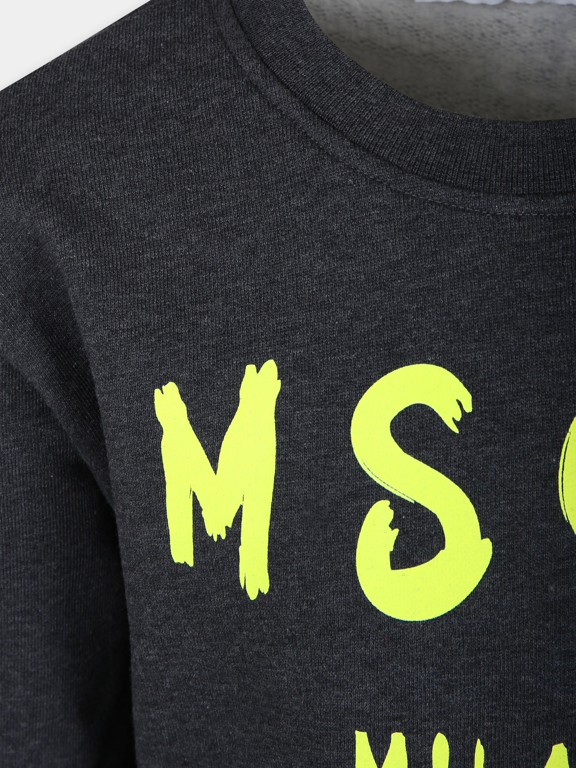 Felpa grigia per bambini con logo,Msgm Kids,F3MSJUSW023 104