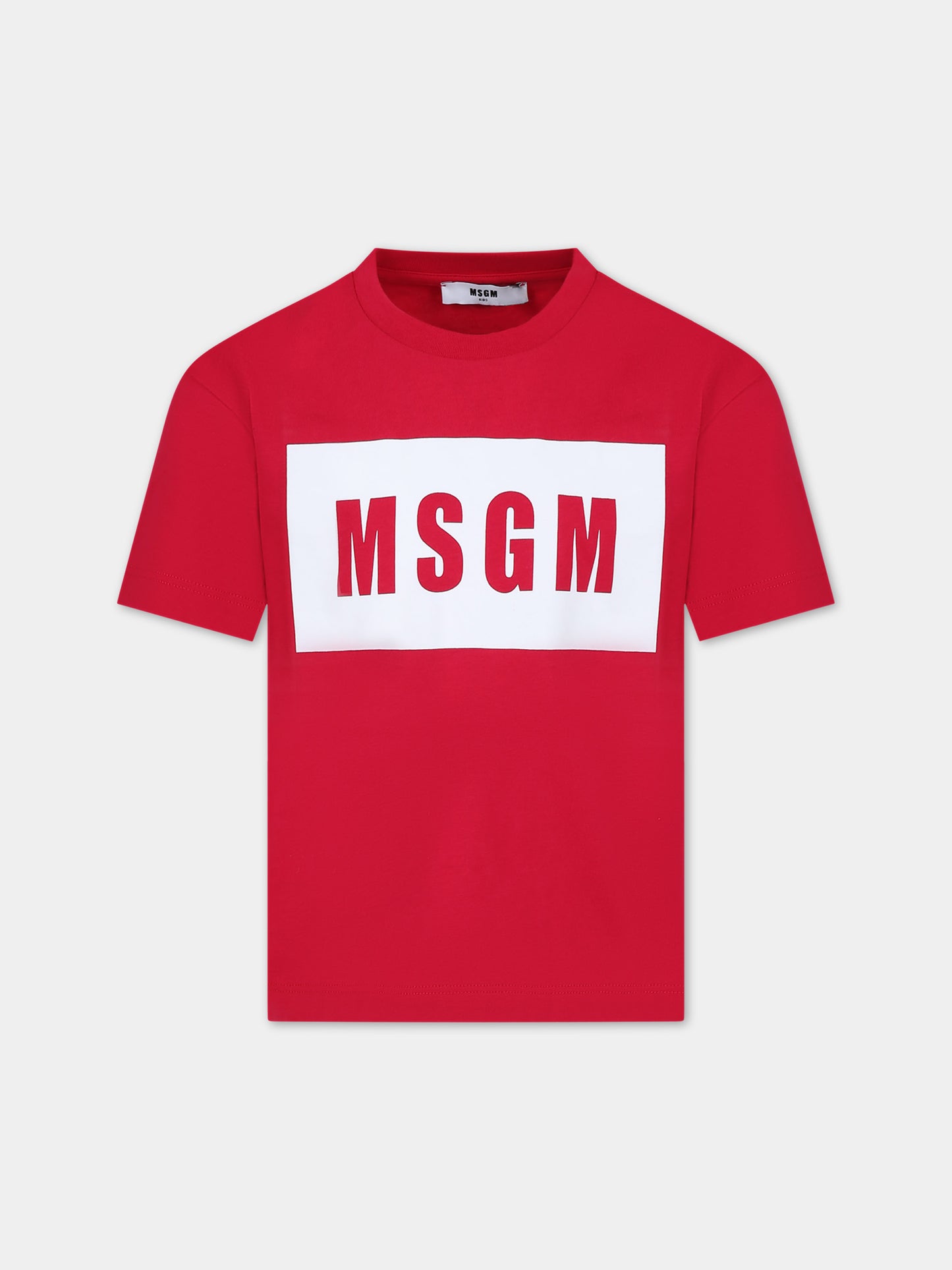 T-shirt fucsia per bambina con logo,Msgm Kids,F3MSJUTH009 044