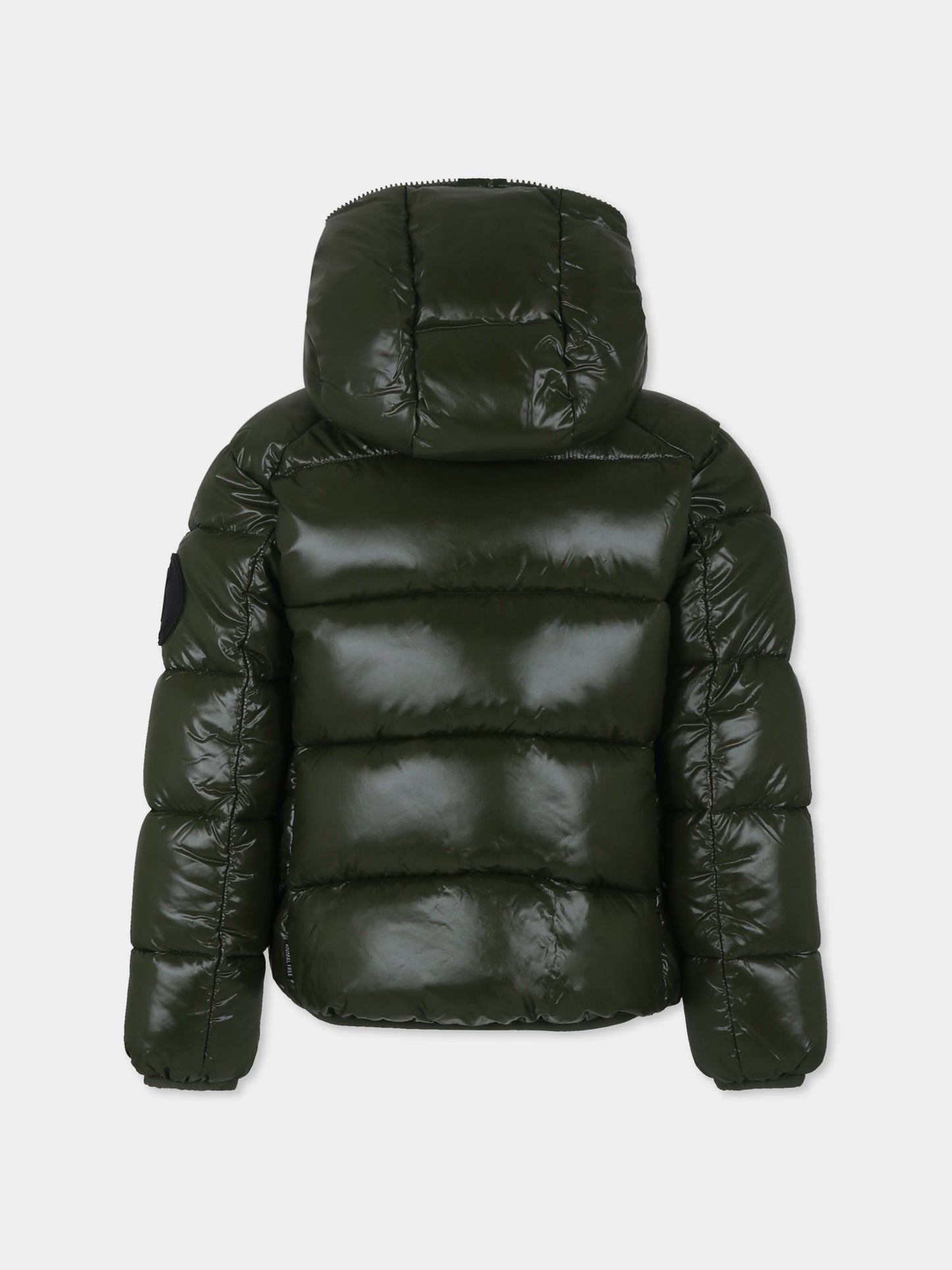 Piumino Artie verde per bambino con logo,Save The Duck Kids,J31280B LUCK19 50023