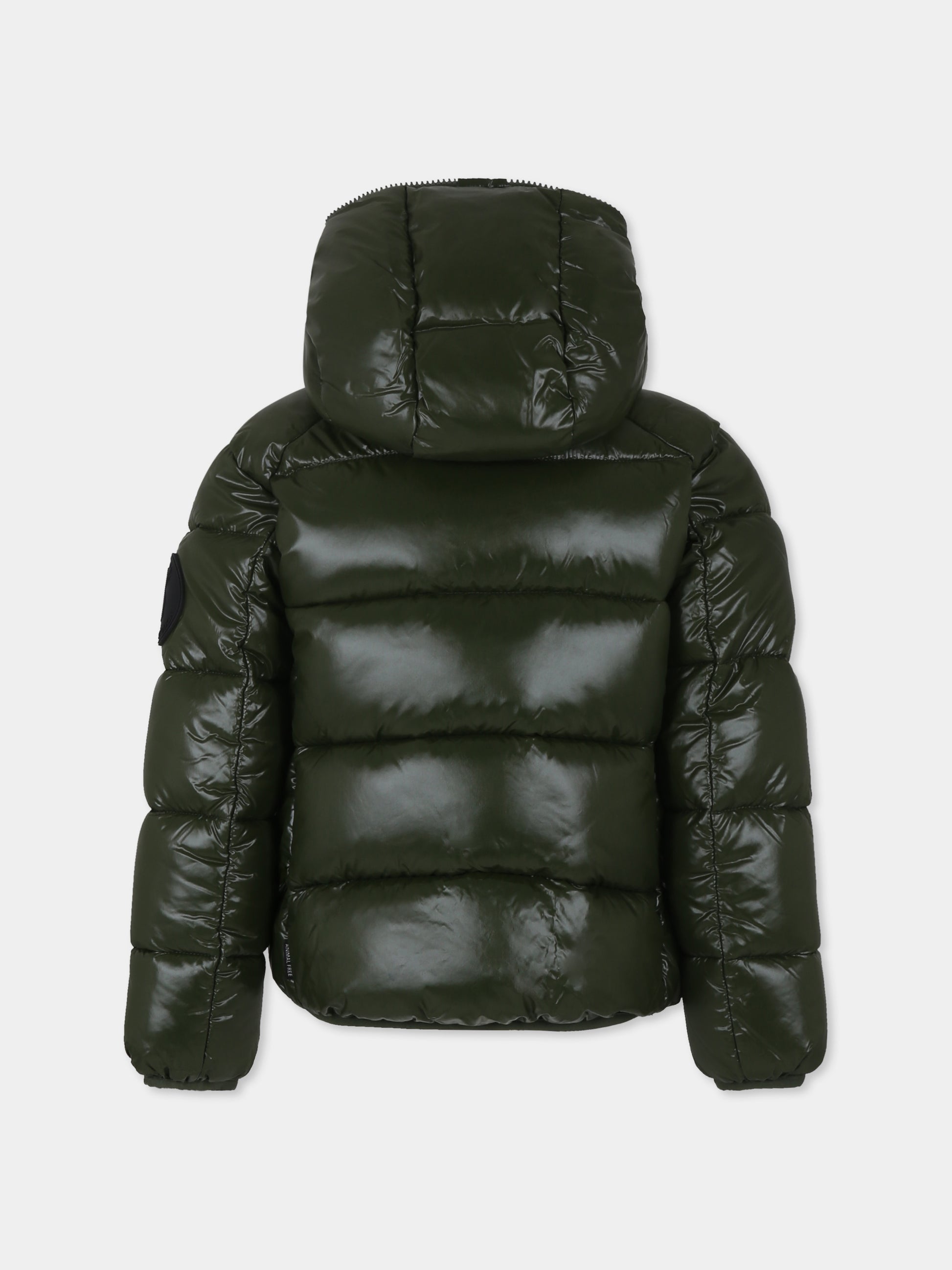 Piumino Artie verde per bambino con logo,Save The Duck Kids,J31280B LUCK19 50023