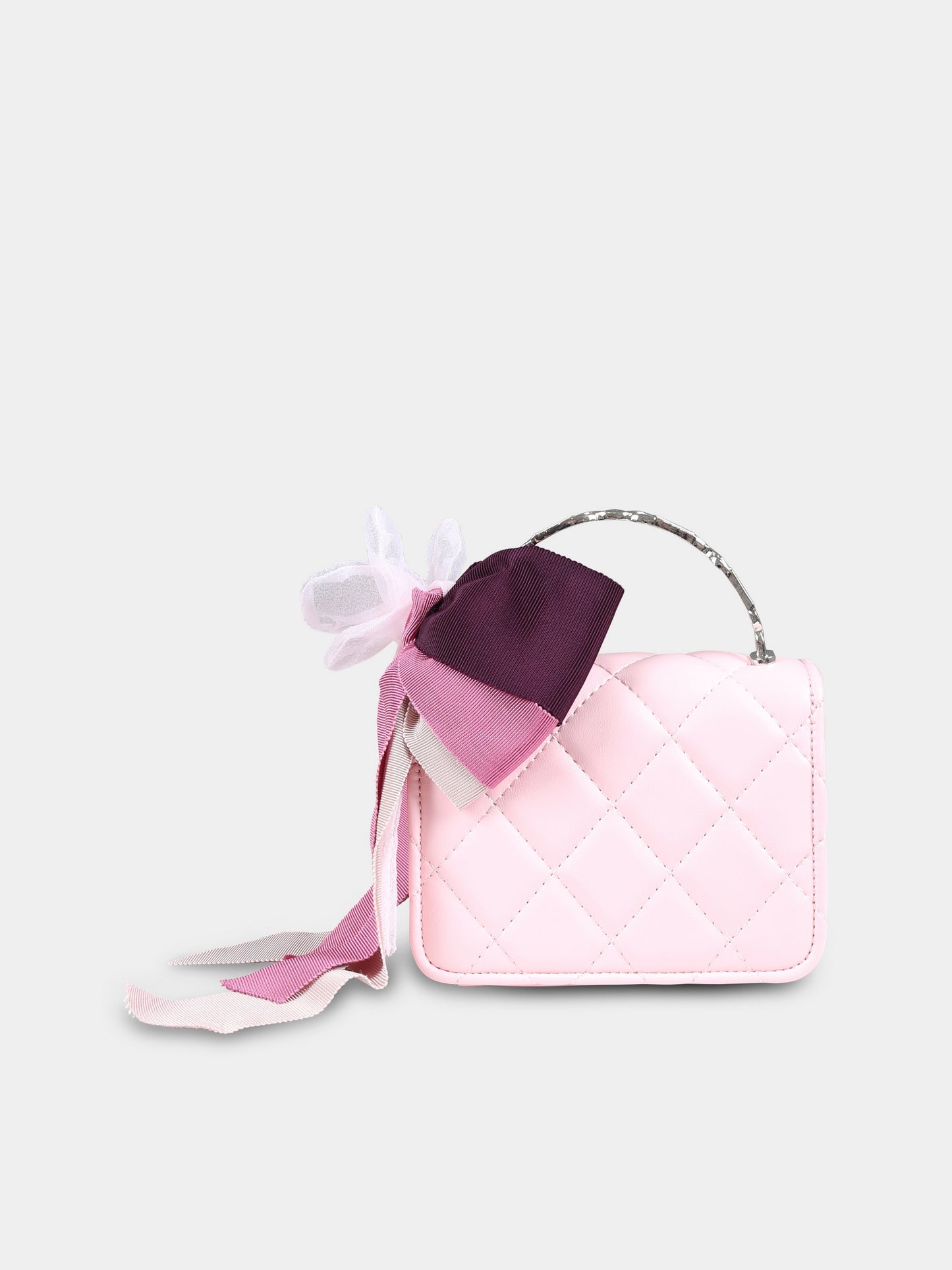 Borsa ros aper bambina con fiocchi,Monnalisa,79D004 4708 0066