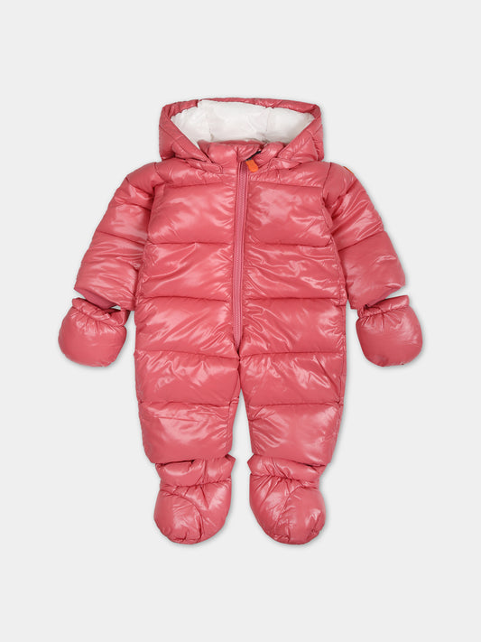 Tuta Shell rosa per neonata con logo,Save The Duck Kids,I30002X LUCK17 80036