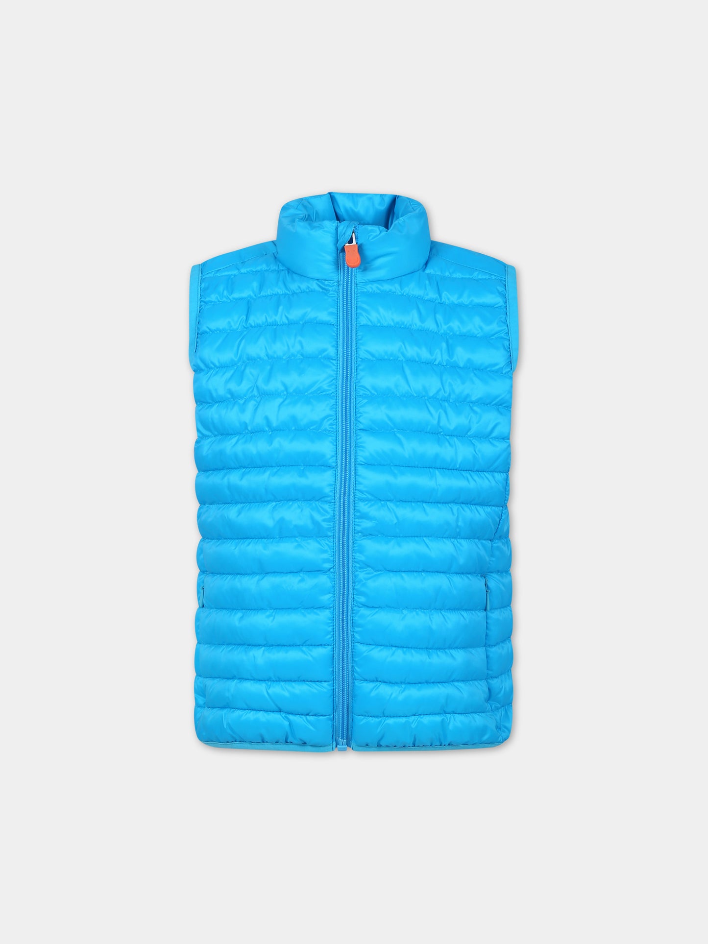 Gilet azzurro Fluo per bambino con logo,Save The Duck Kids,J82430X FLUO16 90053