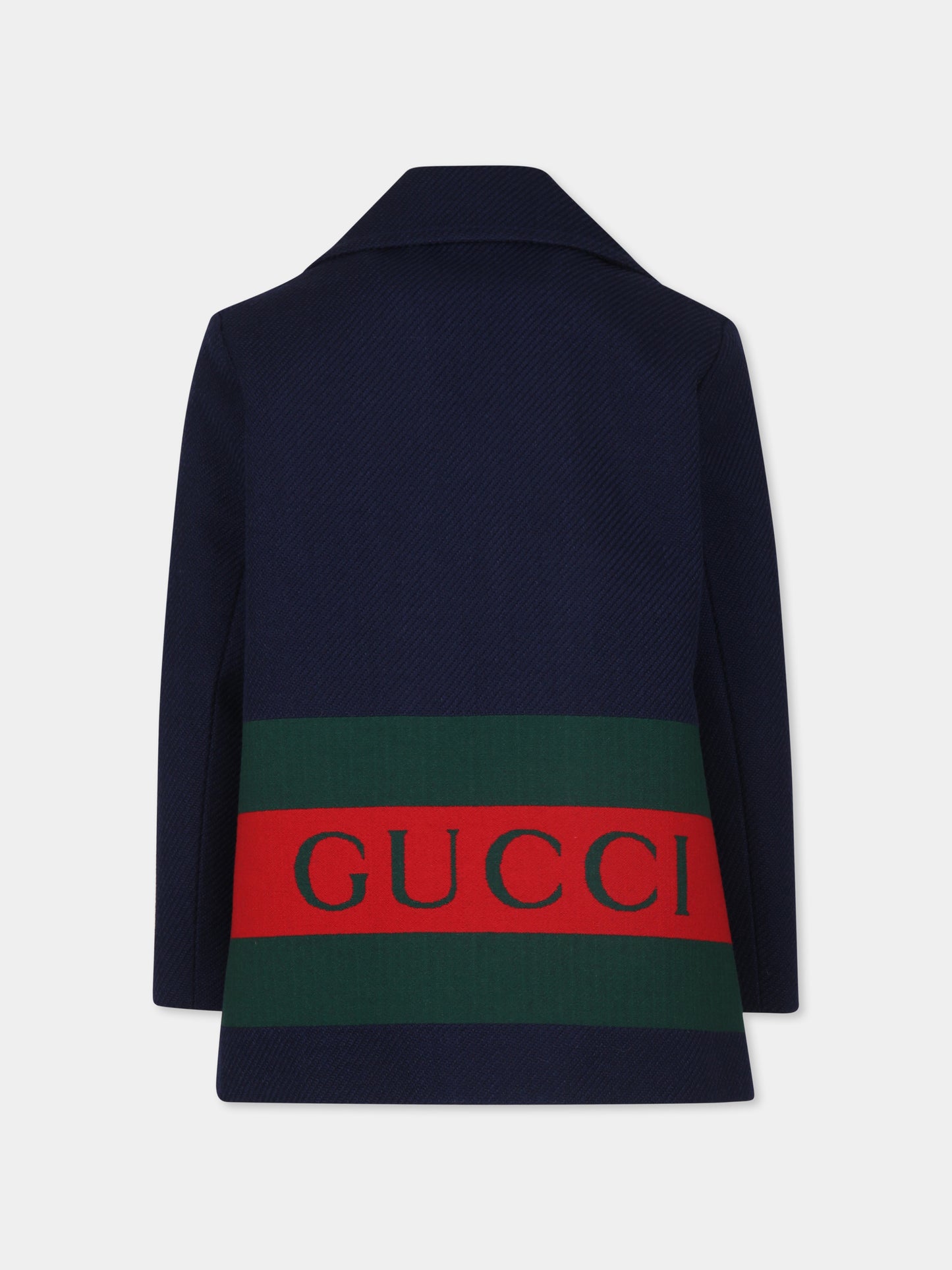 Cappotto blu per bambini con logo,Gucci Kids,784498 XWA15 4804