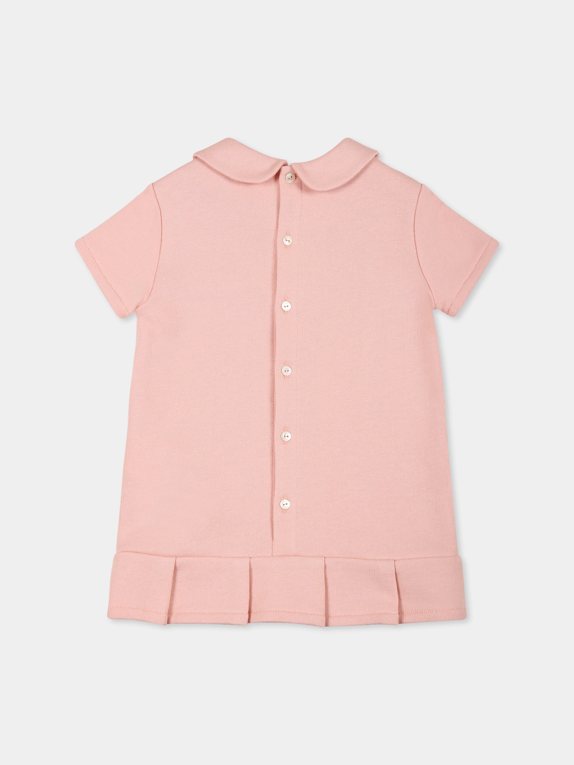 Vestito rosa per neonata con morsetto,Gucci Kids,787372 XJGPC 5658